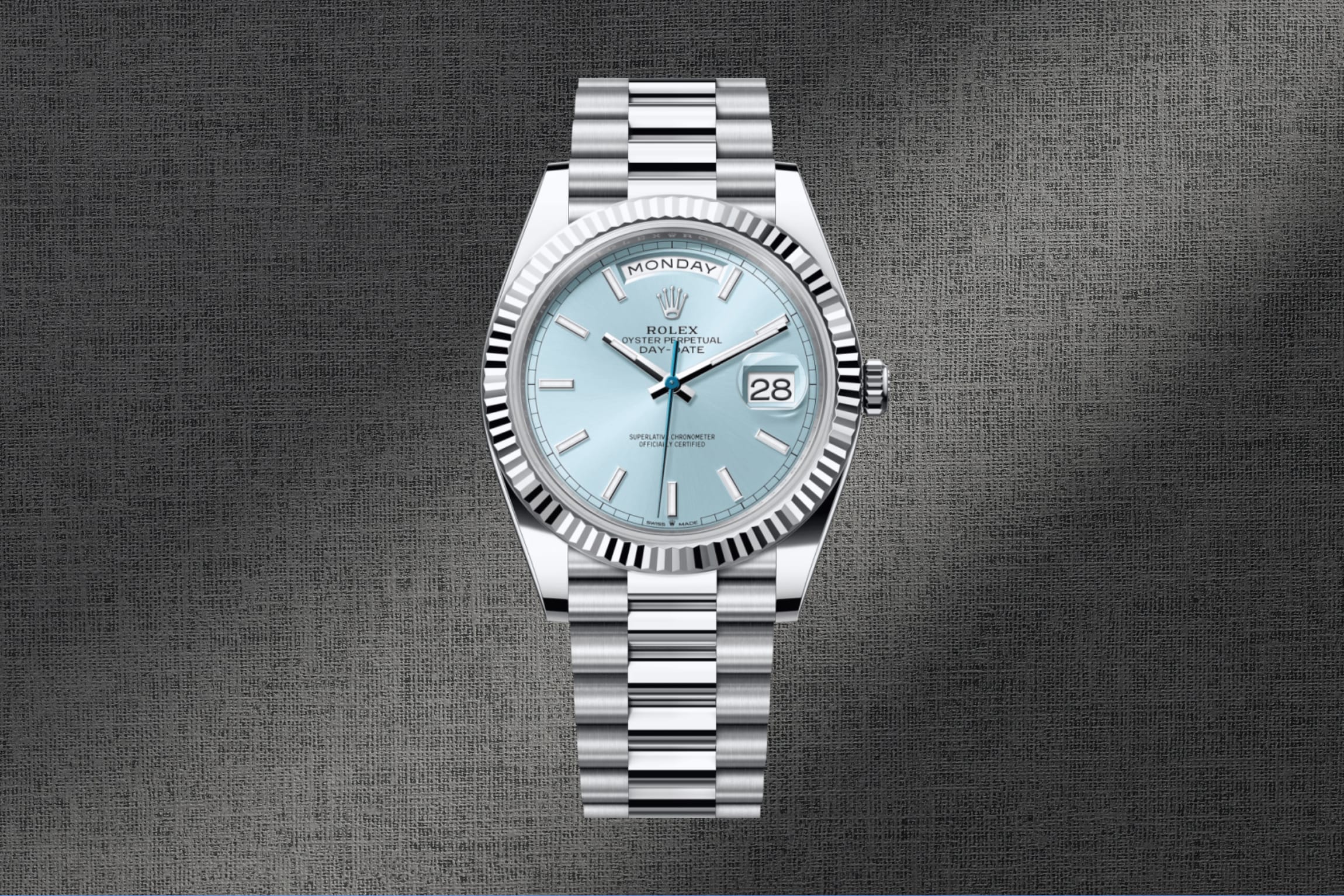 Rolex Day-Date 40 Platinum Ice Blue Dial