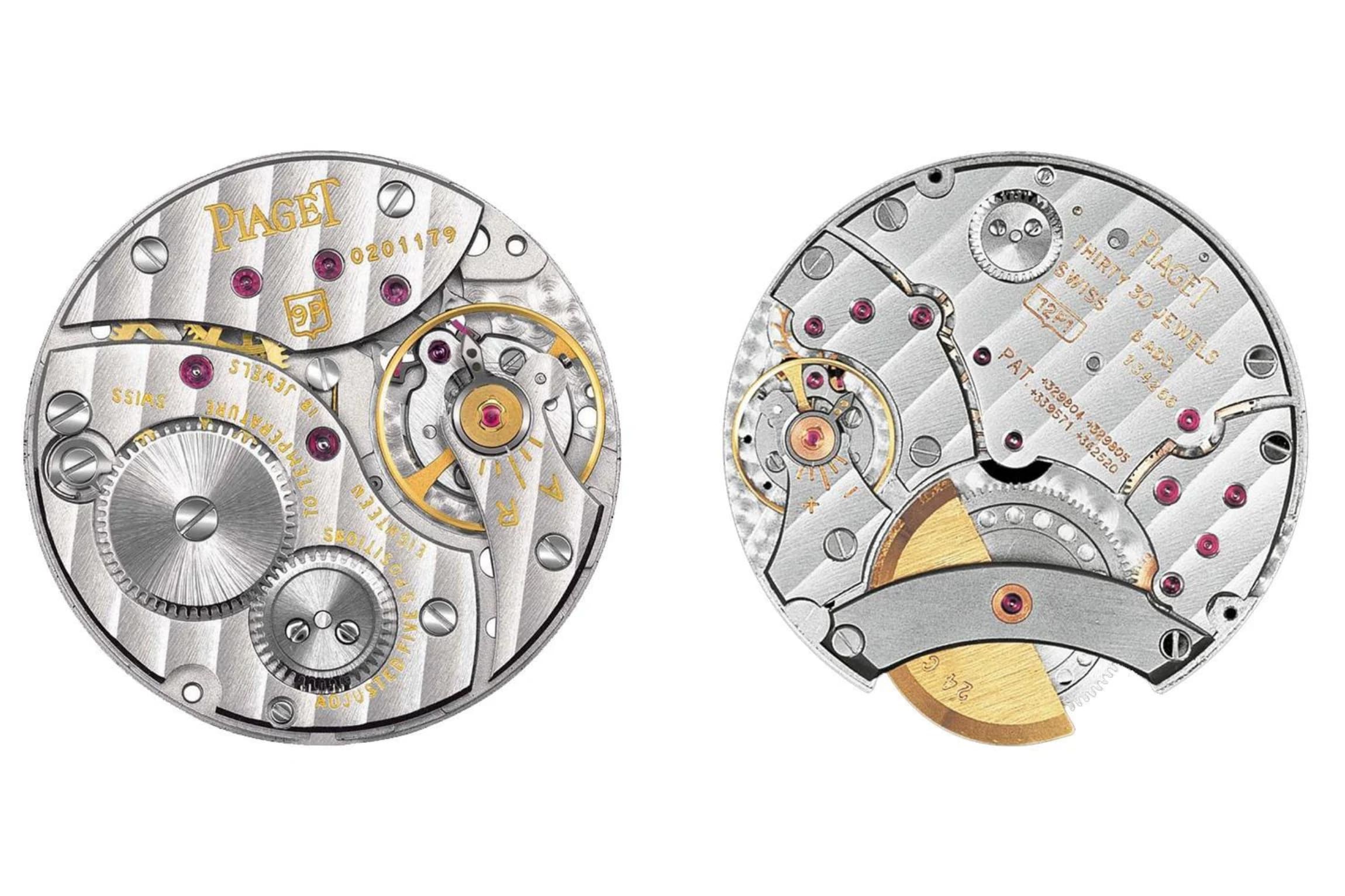 Piaget is perhaps best known for its legendary slim calibres, especially the manually wound 9P calibre from 1957 and the automatic 12P from 1960