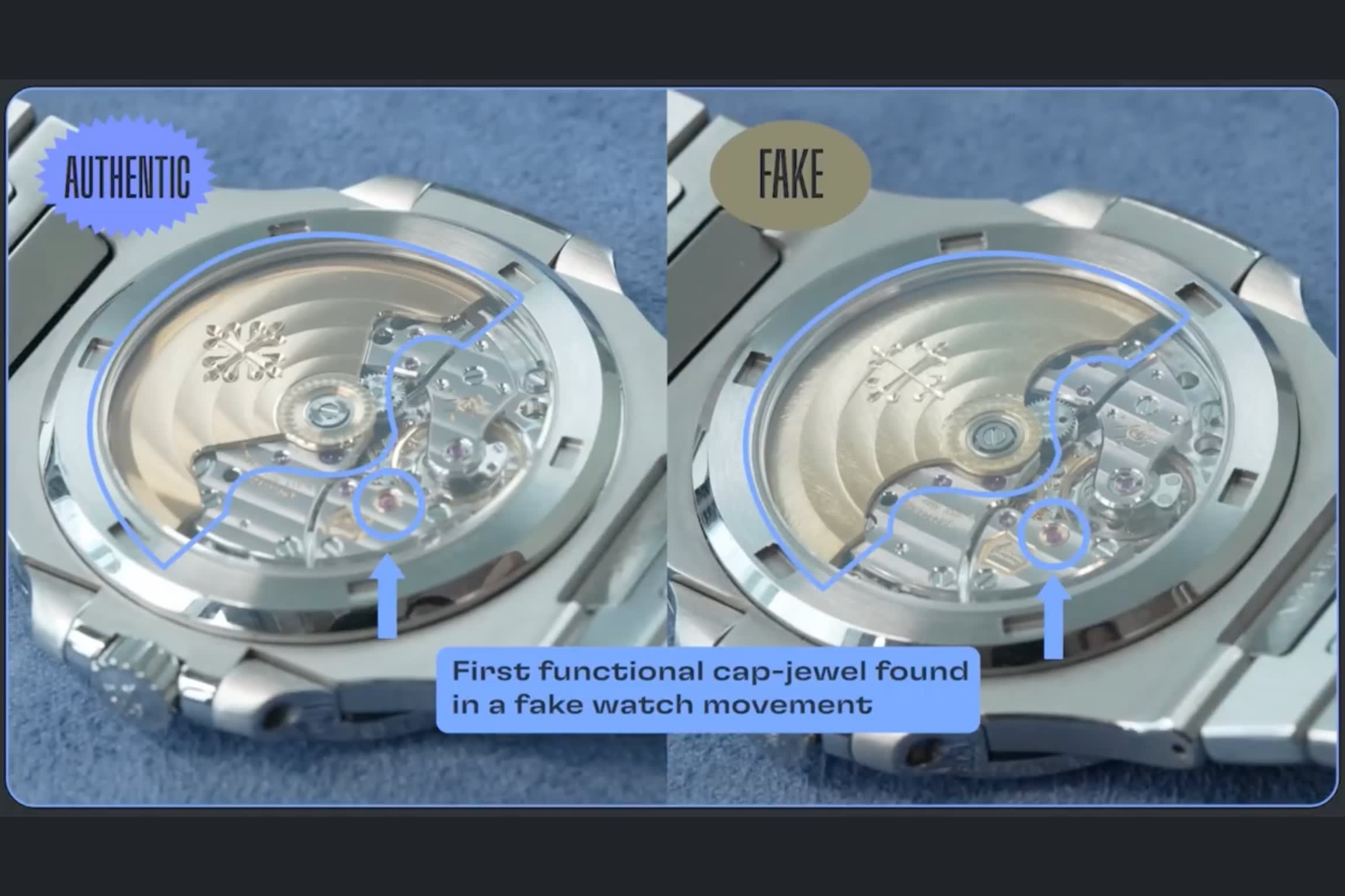 real vs fake Patek Philippe 5711