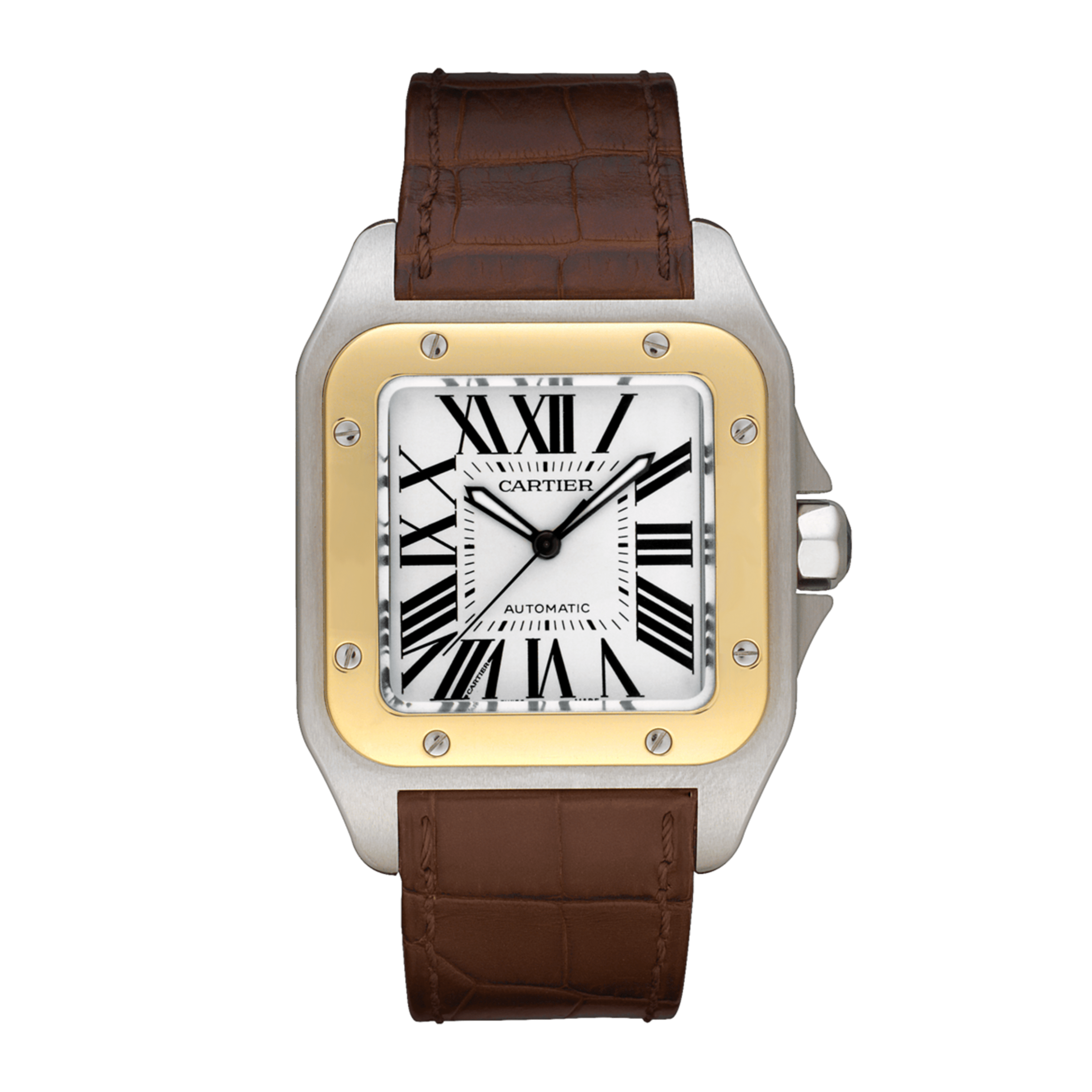 Santos de Cartier Yellow Gold & Steel Silver Dial 38mm Product Image