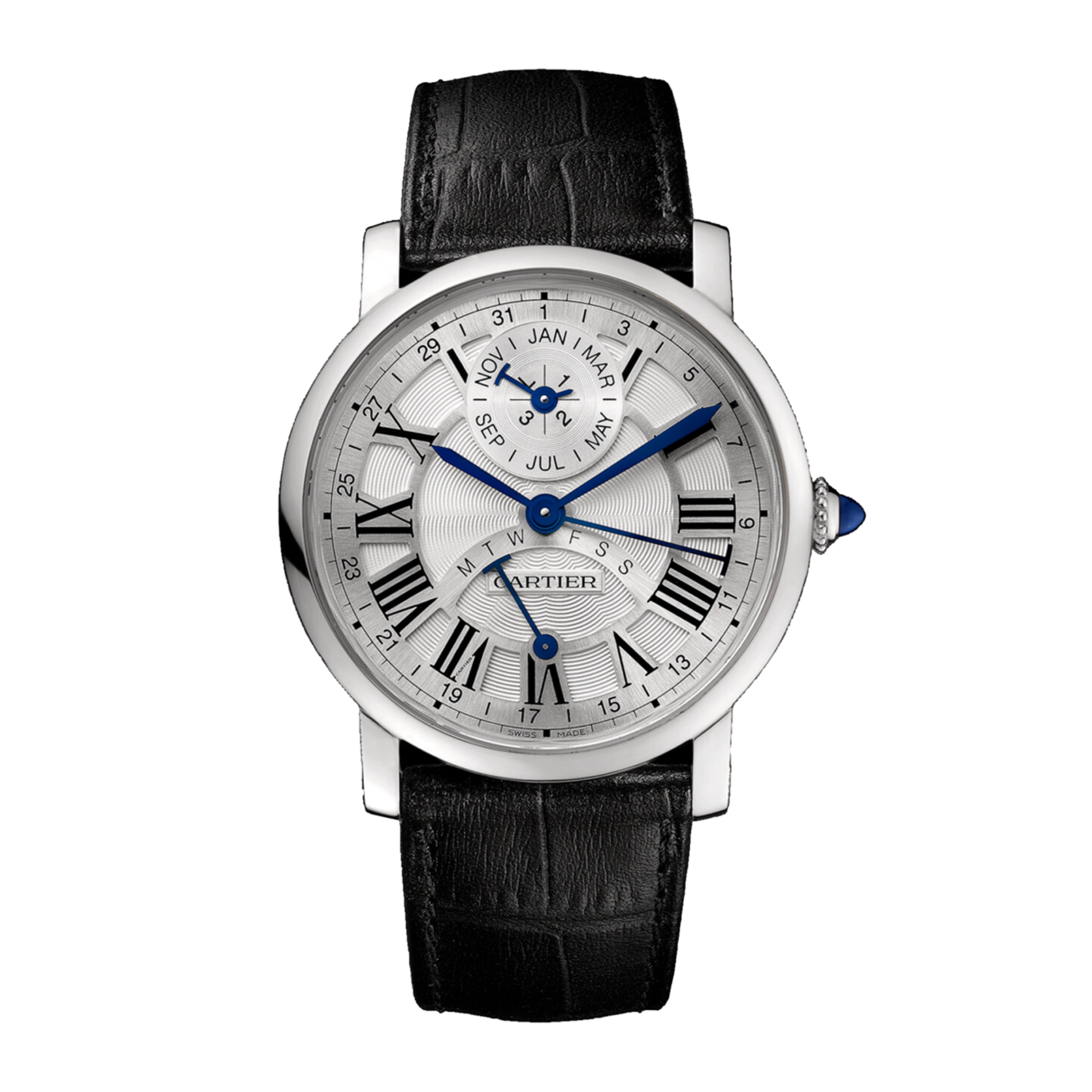 Cartier Rotonde de Cartier Perpetual Calendar White Gold Silver