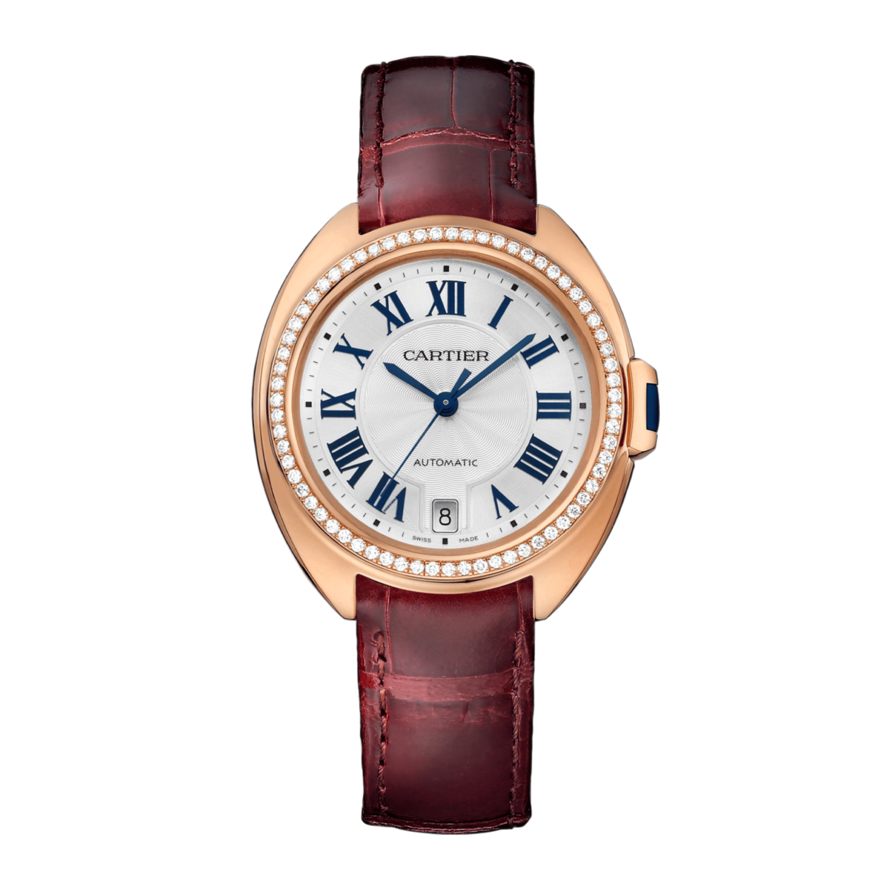 Clé de Cartier Rose Gold Diamond Silver Dial 35mm Product Image