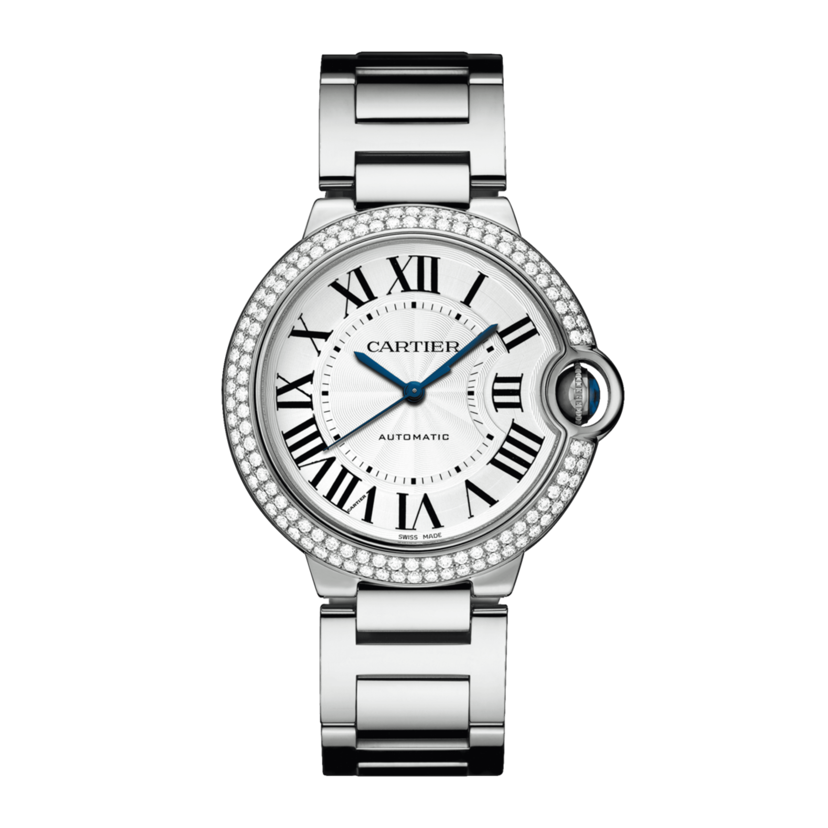 Ballon Bleu de Cartier White Gold Diamond Silver Dial 36mm Product Image