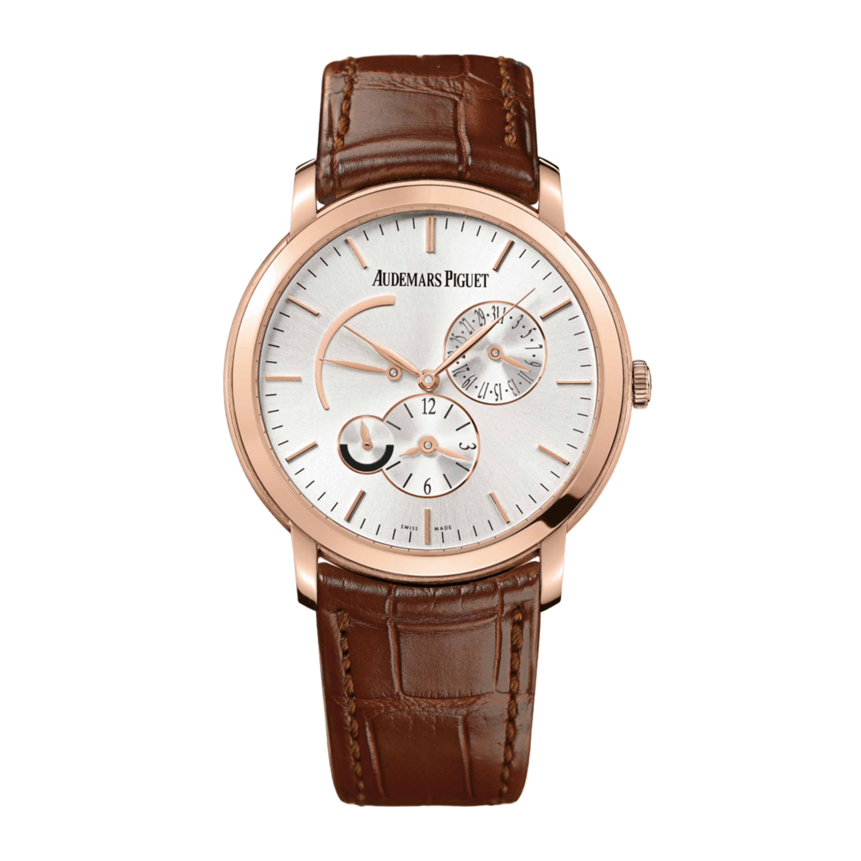 Audemars Piguet Jules Audemars Dual Time Rose Gold Silver Dial