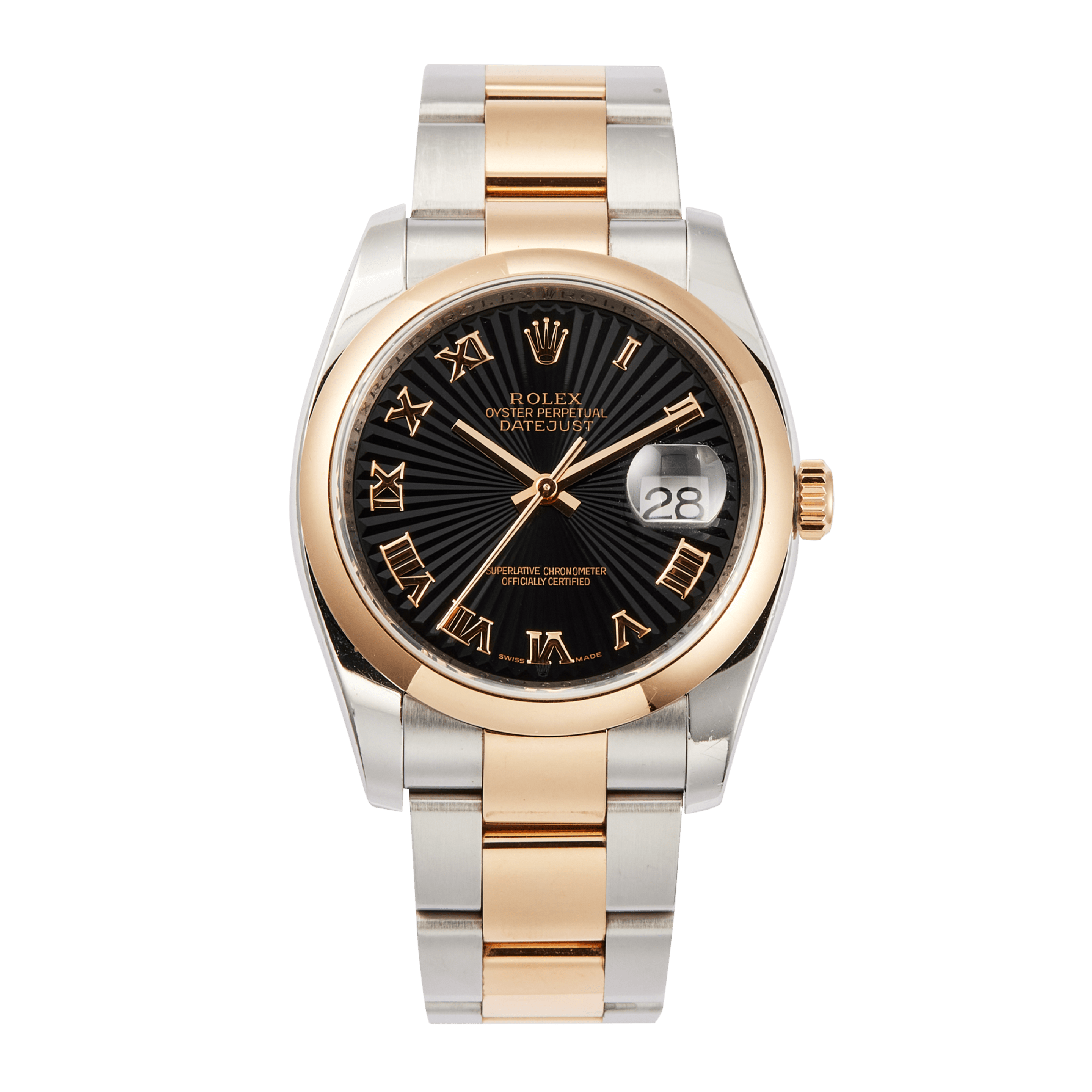 Datejust Rose Gold & Steel Black Dial 36mm Product Image