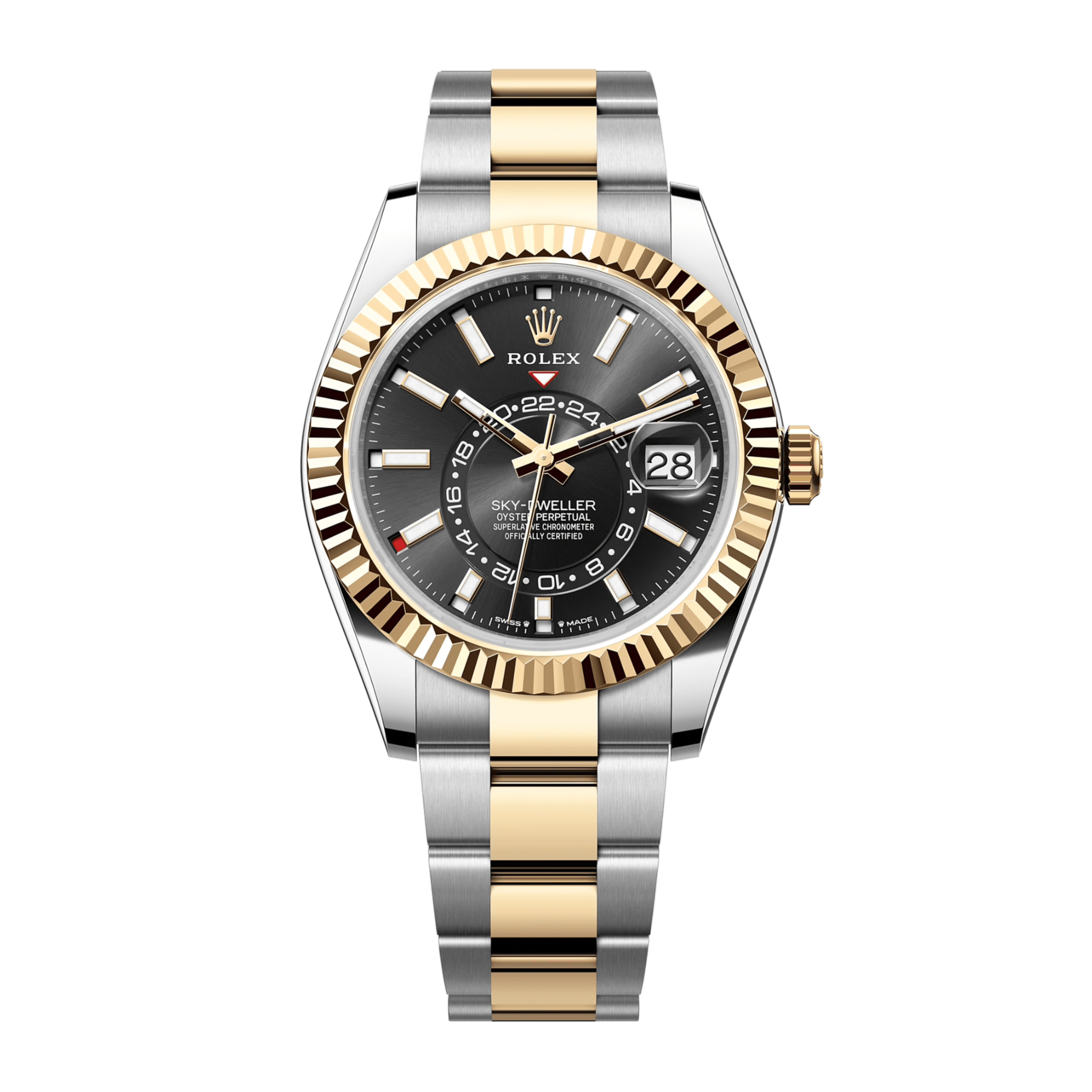 Rolex Sky-Dweller Yellow Gold & Steel Black Dial 42mm 336933-0003