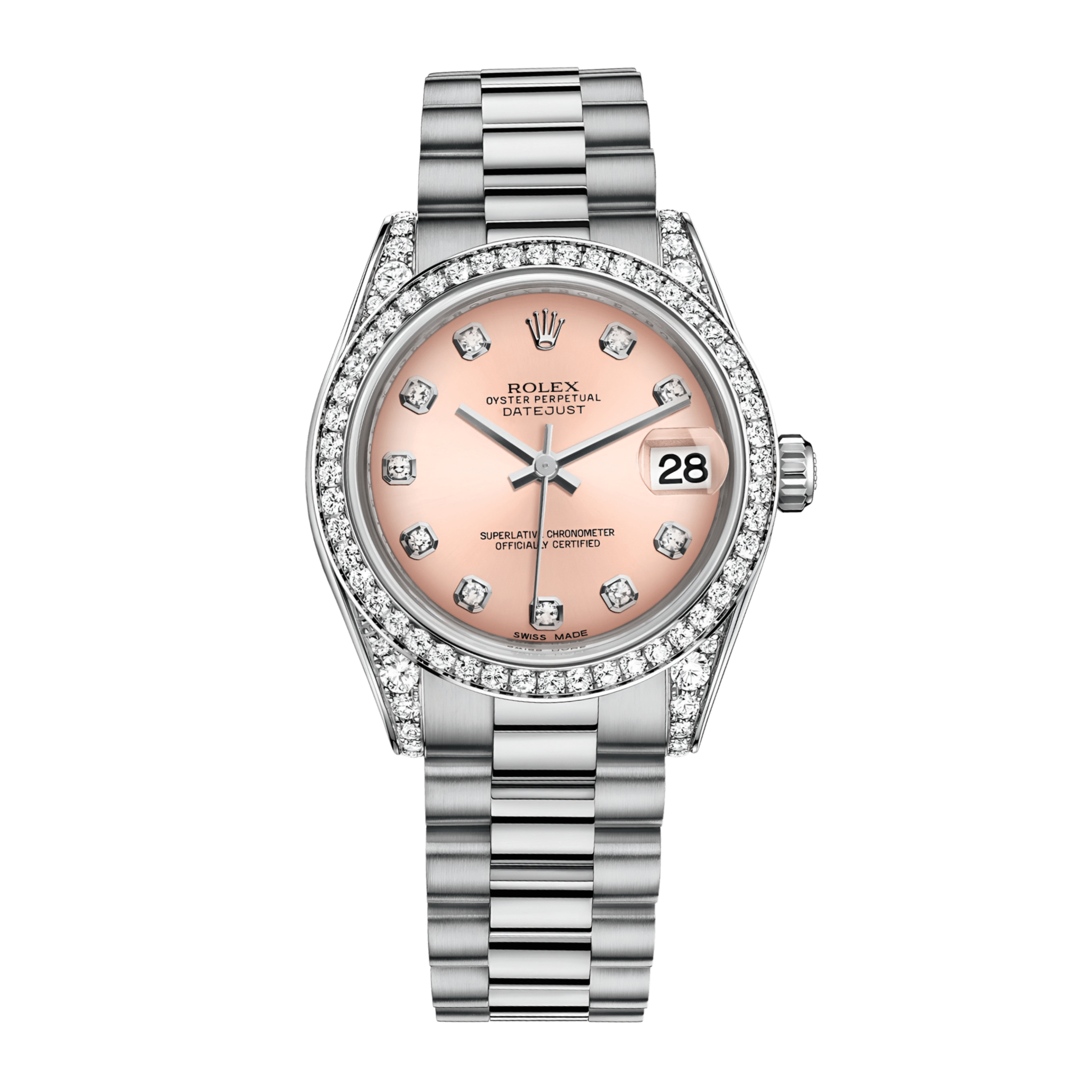 Datejust White Gold Diamond Pink Dial 31mm Product Image