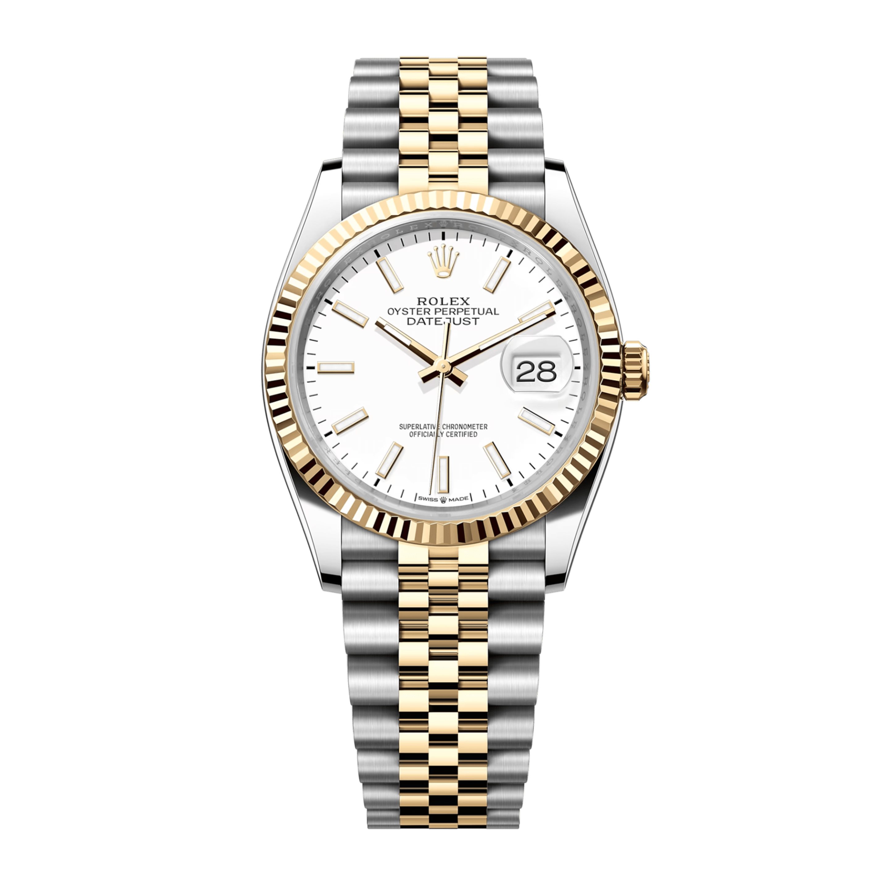 Datejust Yellow Gold & Steel Jubilee White Dial 36mm Product Image