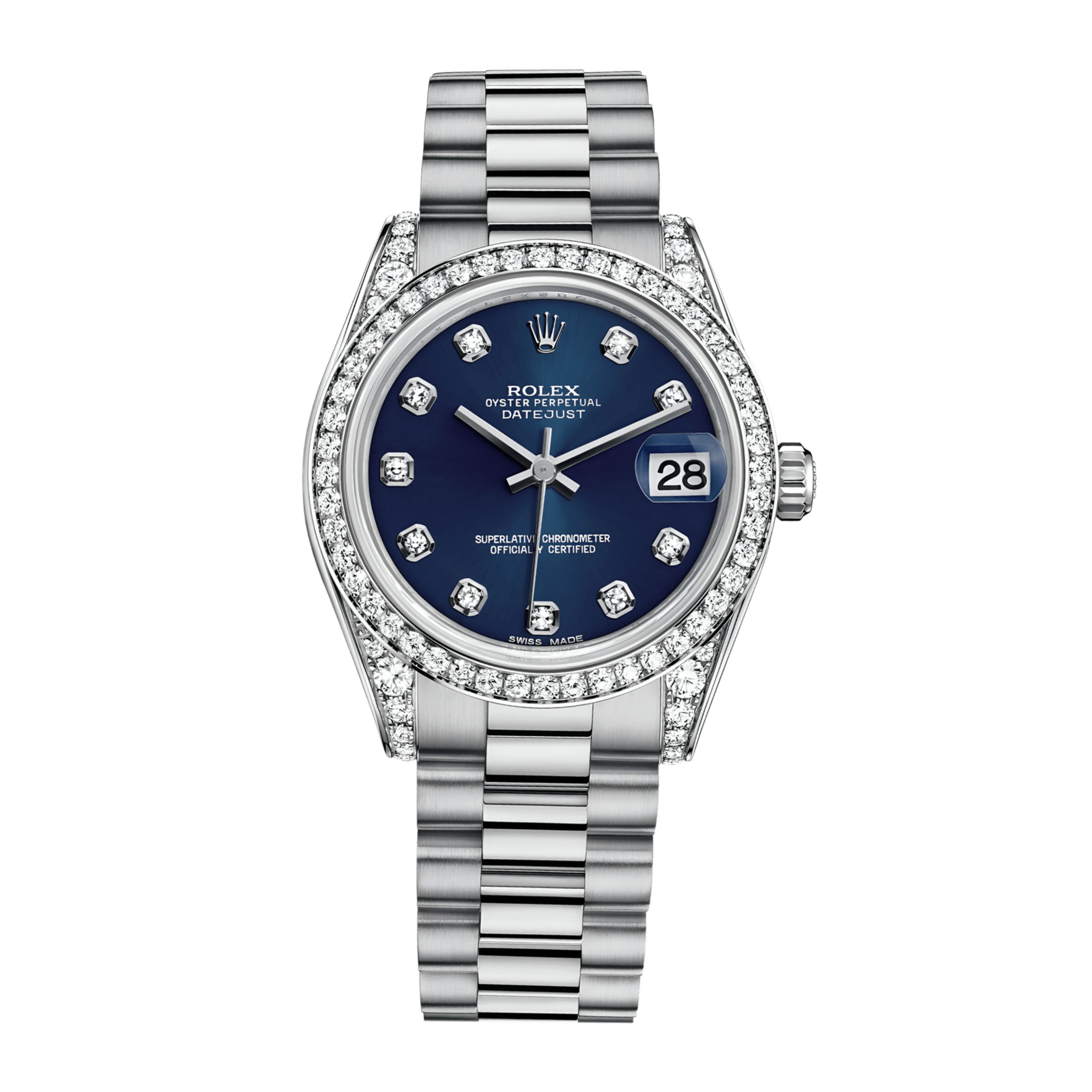 Datejust White Gold Diamond Blue Dial 31mm Product Image