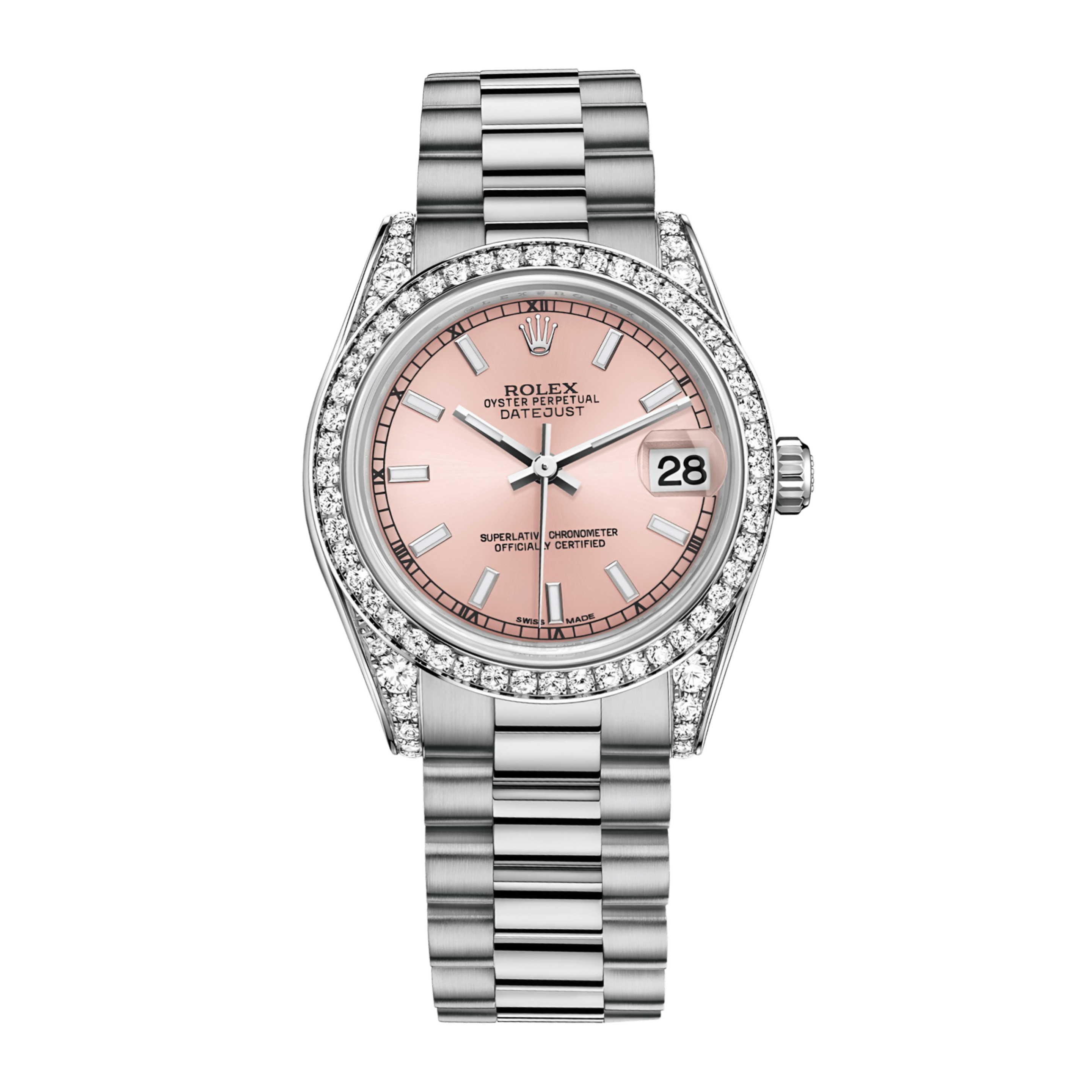 Datejust White Gold Diamond Pink Dial 31mm Product Image