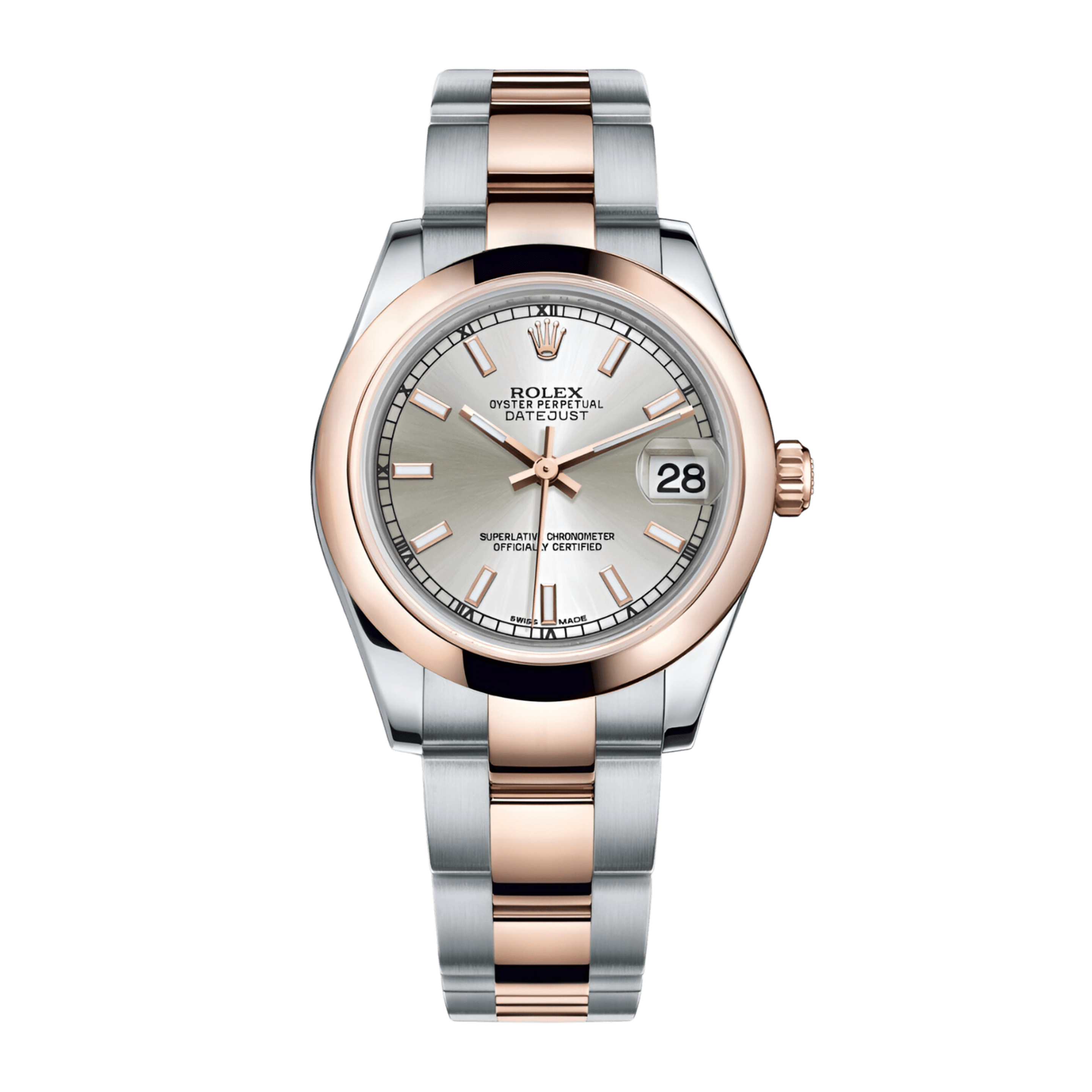 Datejust Rose Gold & Steel Silver Dial 31mm Product Image
