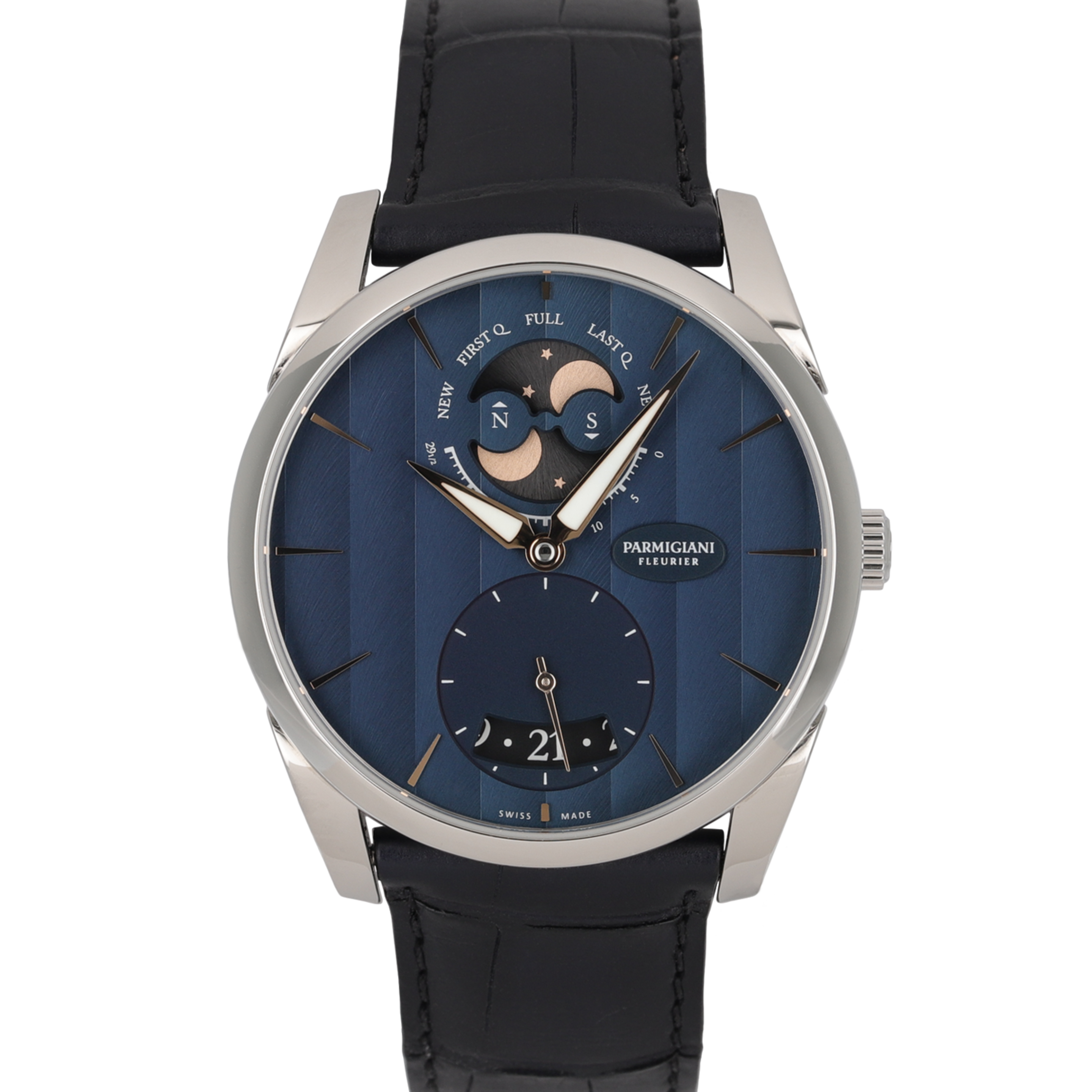 Tonda 1950 Lune Steel Blue Dial 39mm Product Image