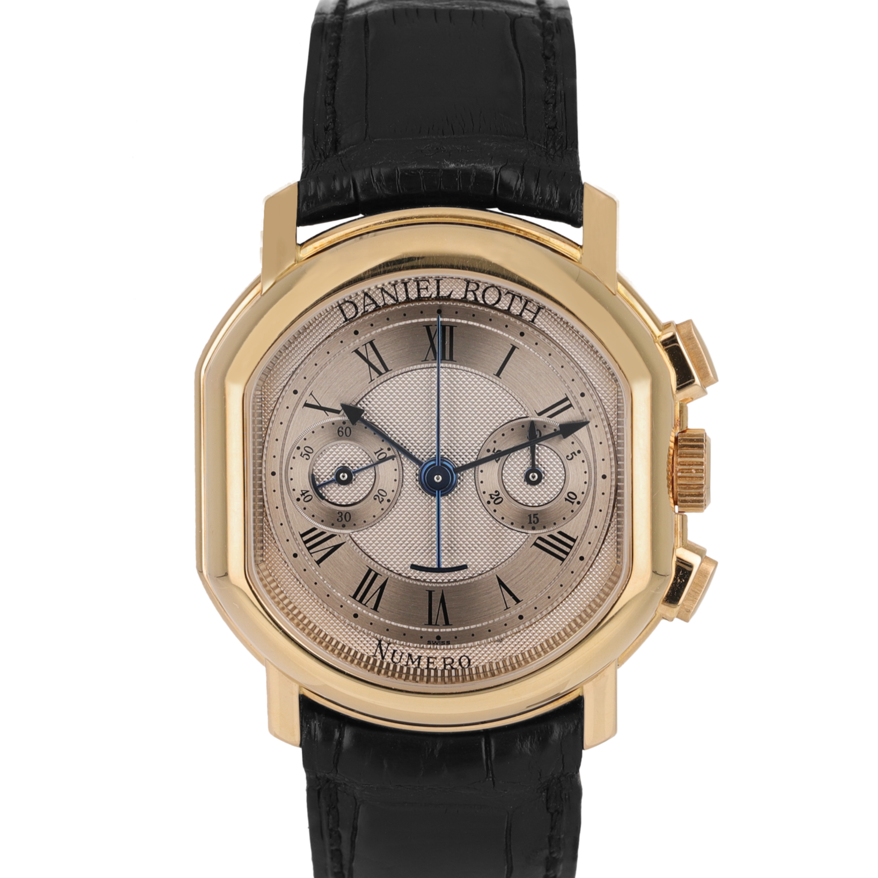 Daniel Roth Chronograph Lemania Movement Rose Gold Silver Dial