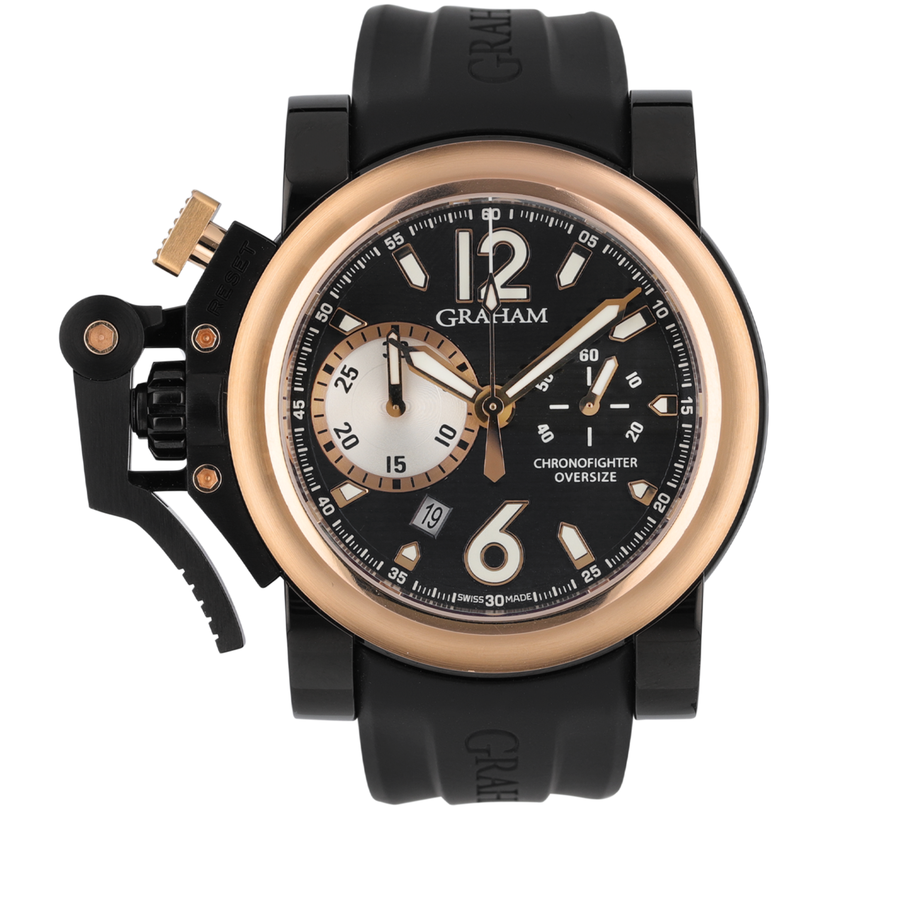 Chronofighter Oversize Rose Gold & Steel Black Label 47mm Product Image