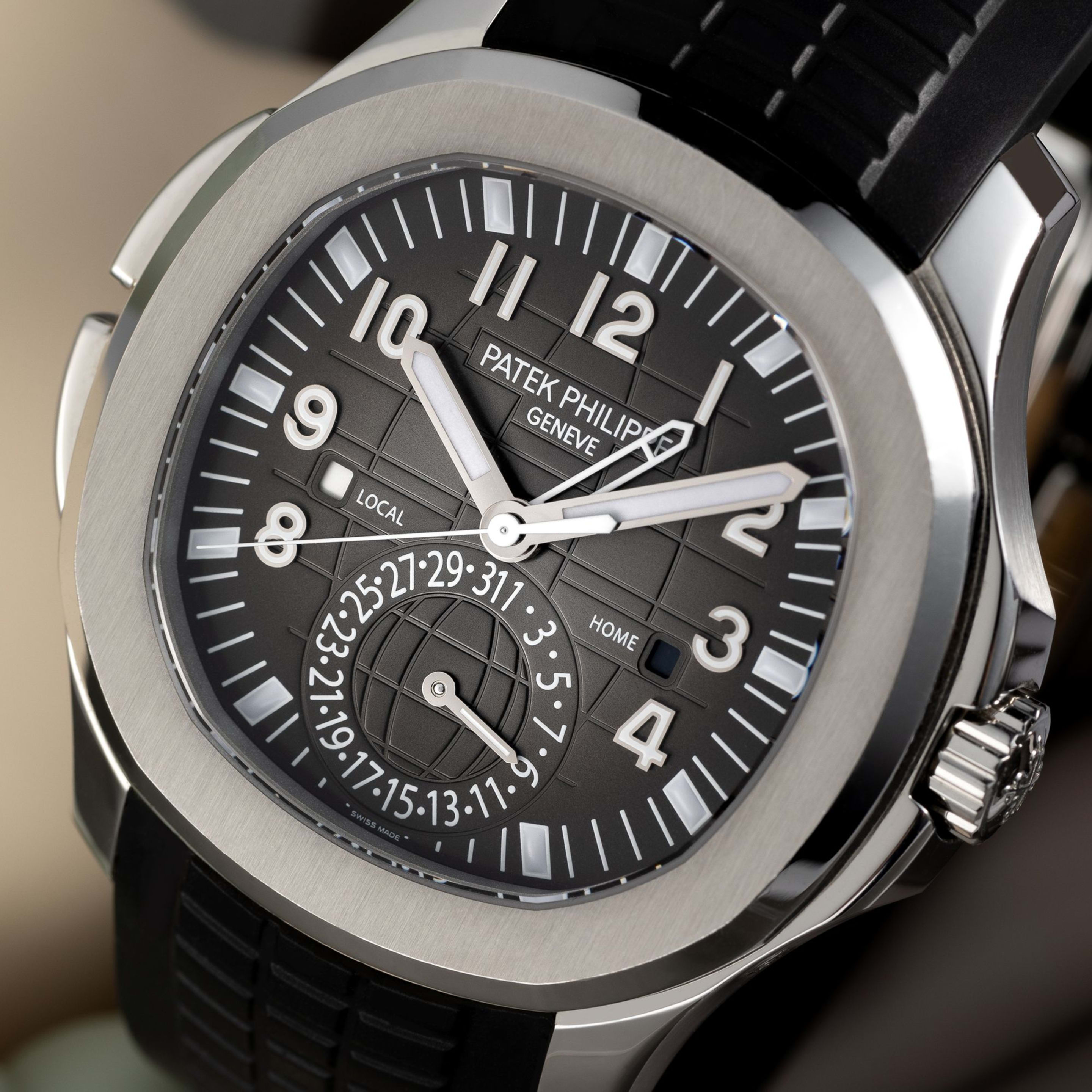 Aquanaut Travel Time Steel Black Dial 40mm Product Image