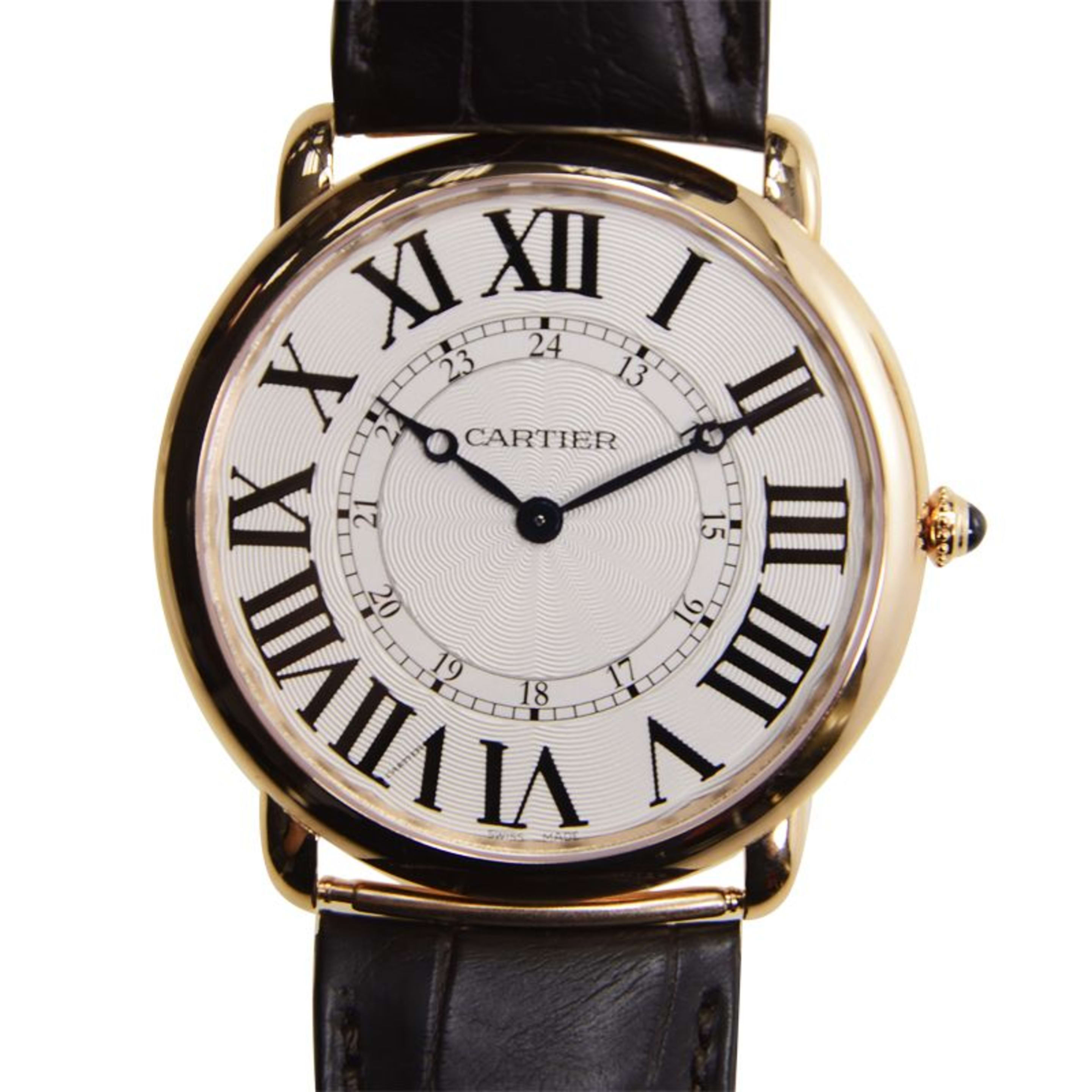 Ronde Louis Cartier Rose Gold Silver Dial 42mm Product Image