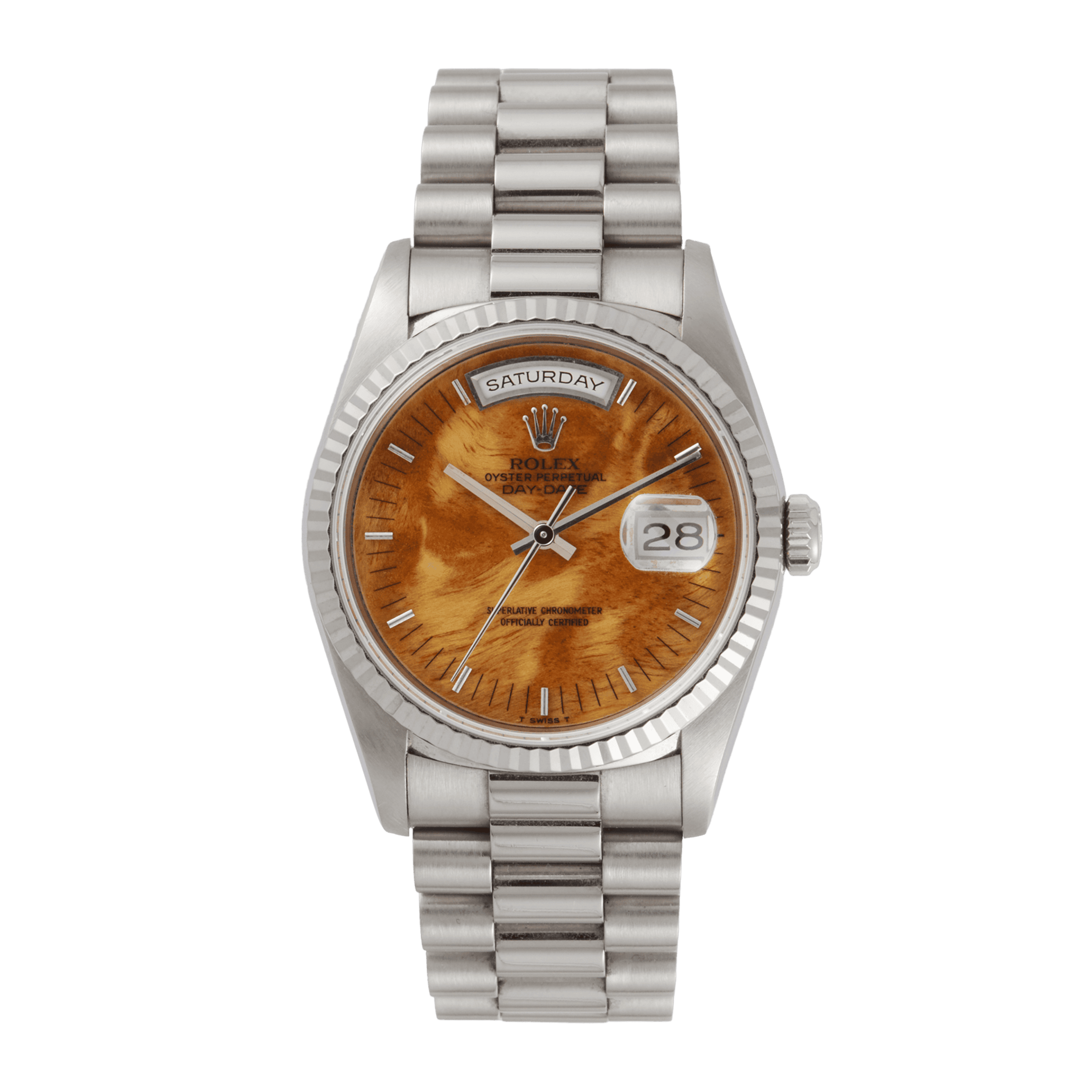 Day-Date White Gold Wood Dial 36mm Product Image