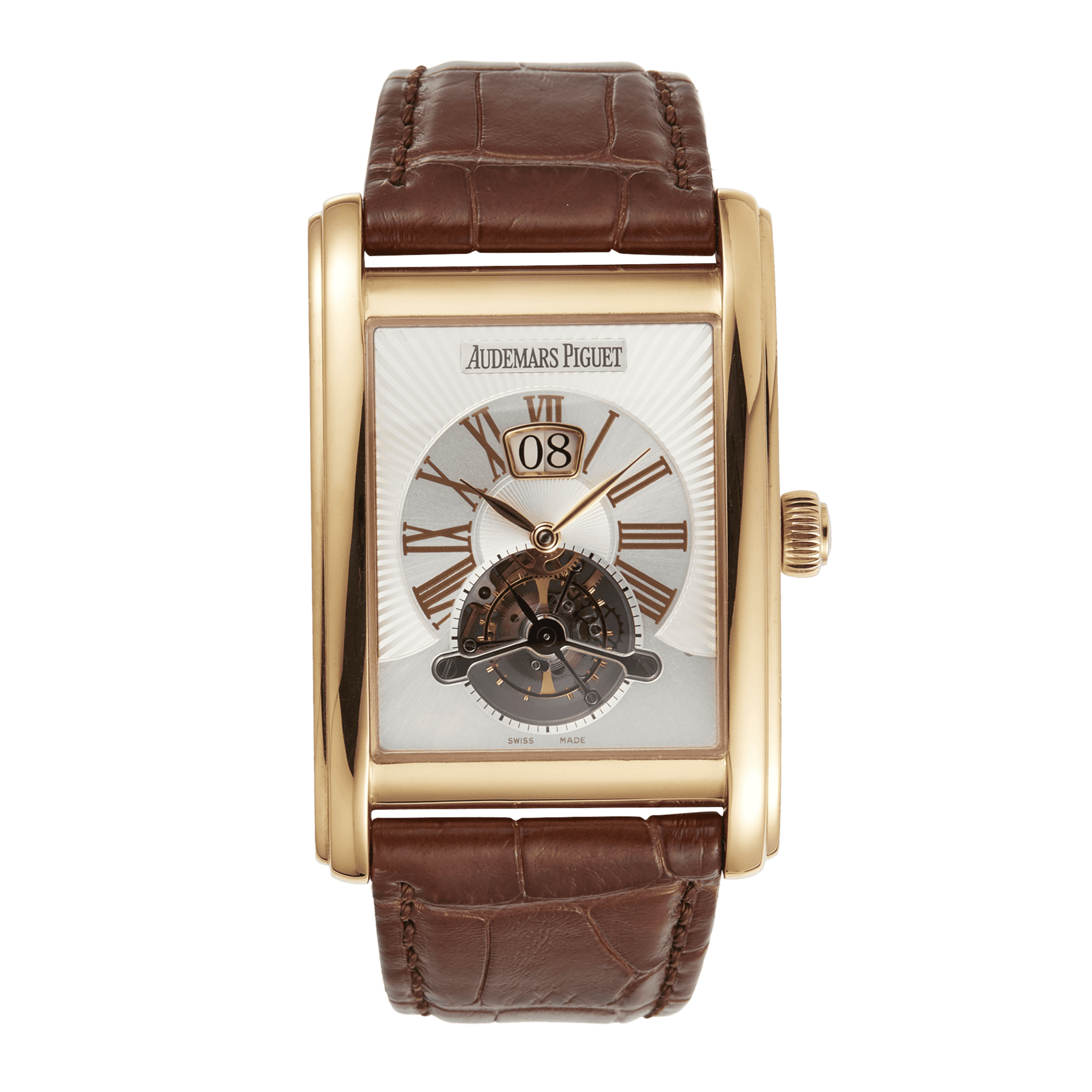 Audemars Piguet Edward Piguet Tourbillon Rose Gold Silver Dial