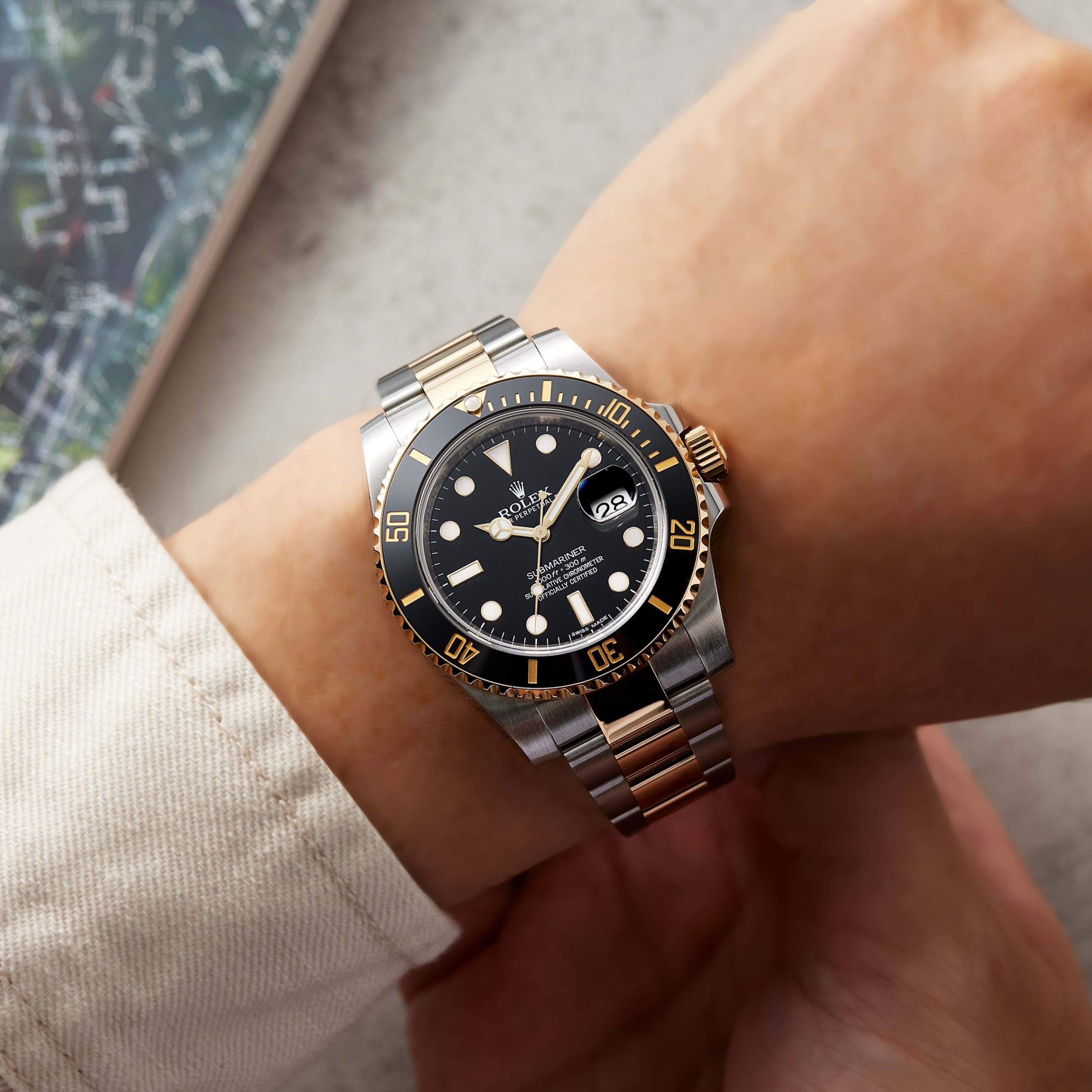 Rolex Submariner Date Yellow Gold & Steel Black Dial 40mm 116613LN