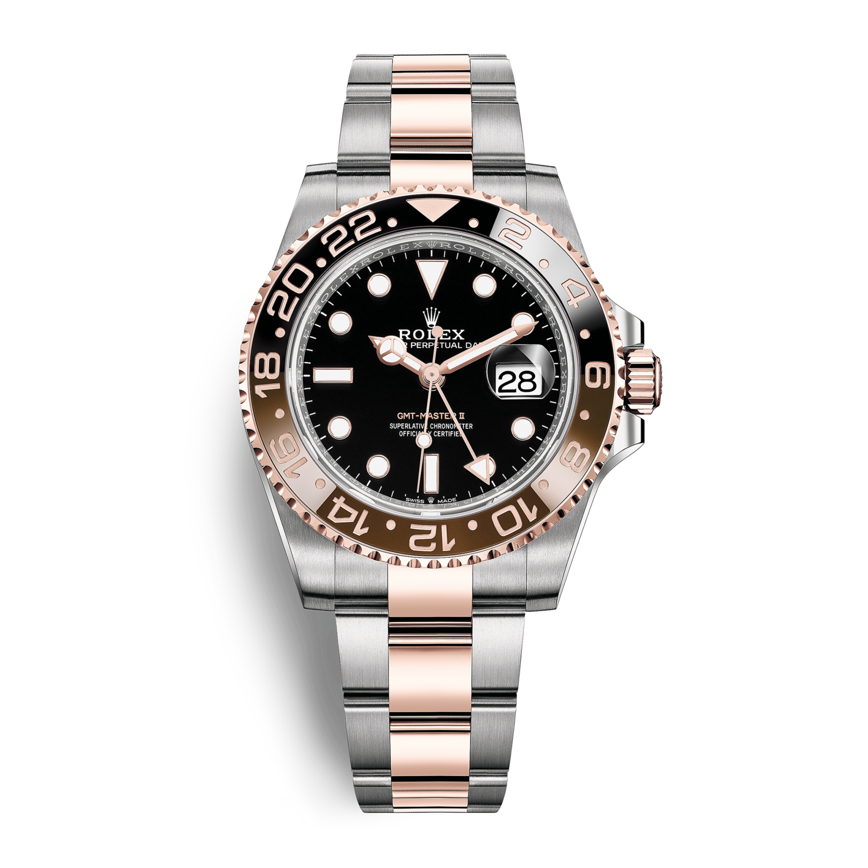 GMT-Master II "Rootbeer" Rose Gold & Steel Black Dial 40mm Product Image