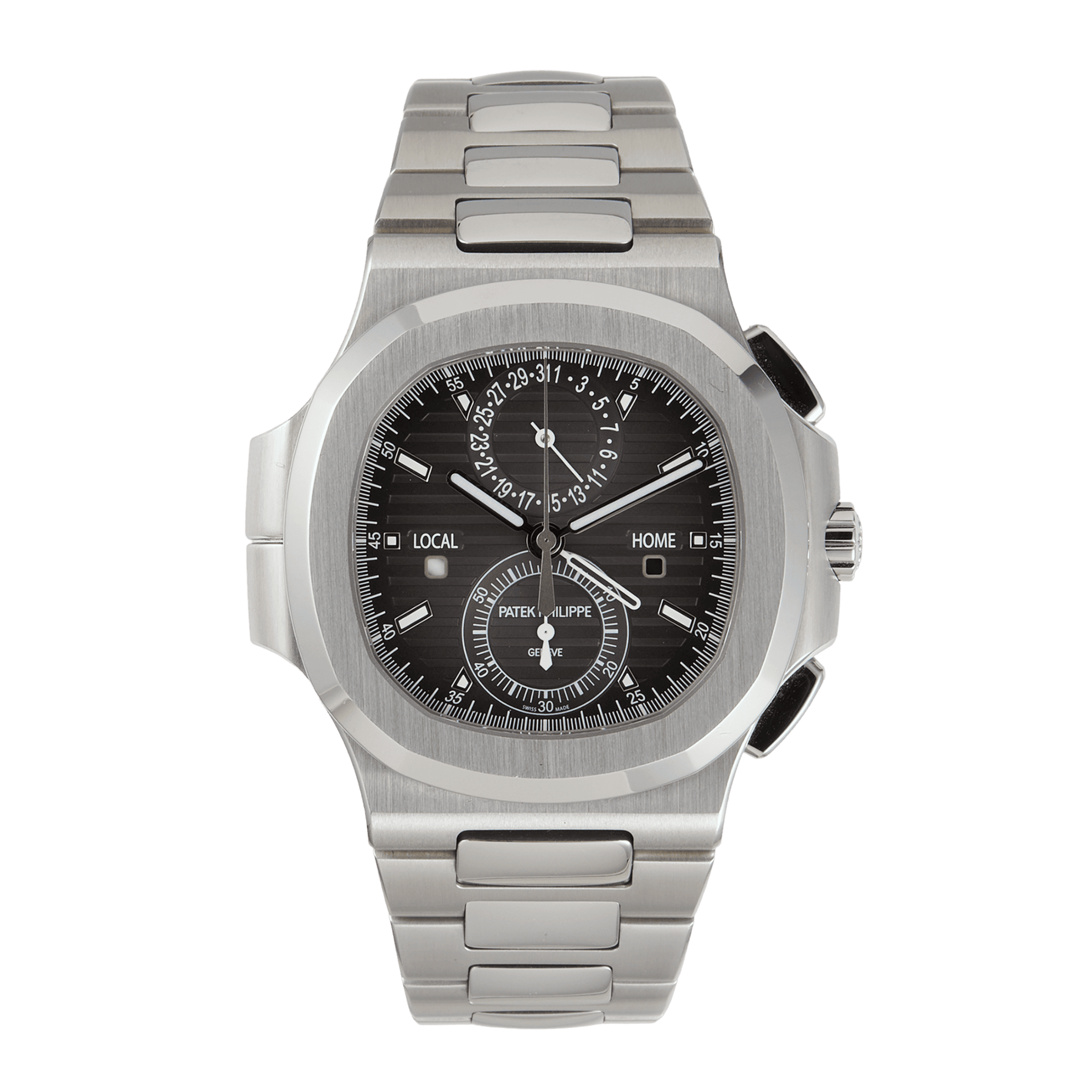 Nautilus Travel Time Steel Black Dial 40mm Product Image
