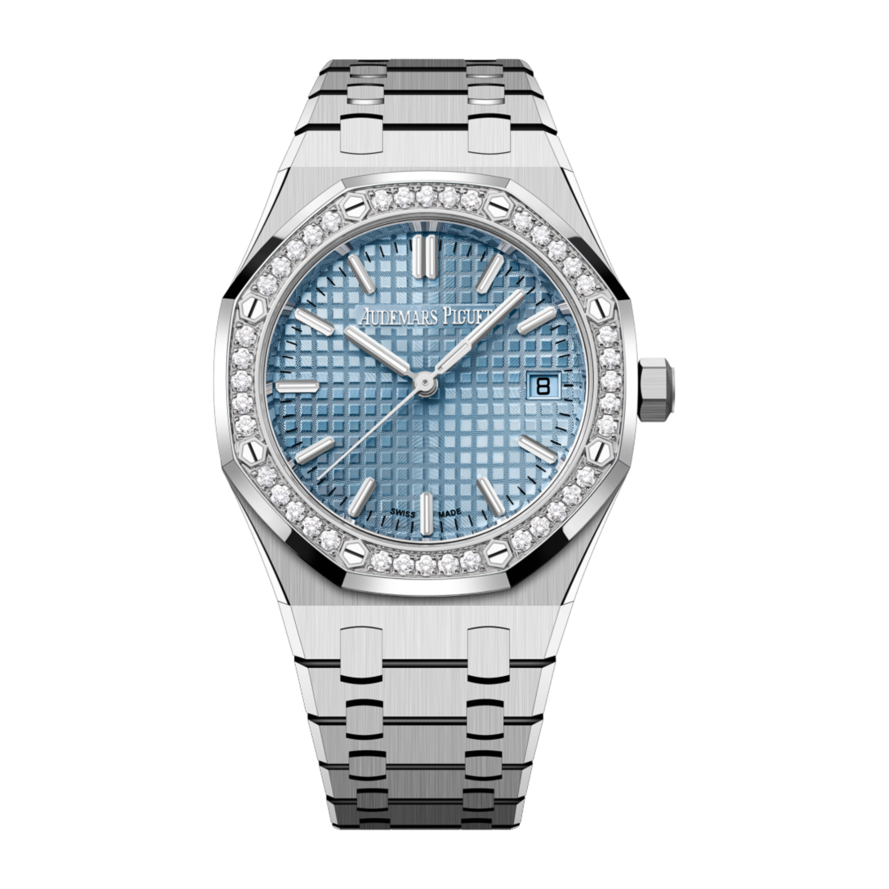 Audemars Piguet Royal Oak Selfwinding Steel Diamond Ice Blue Dial