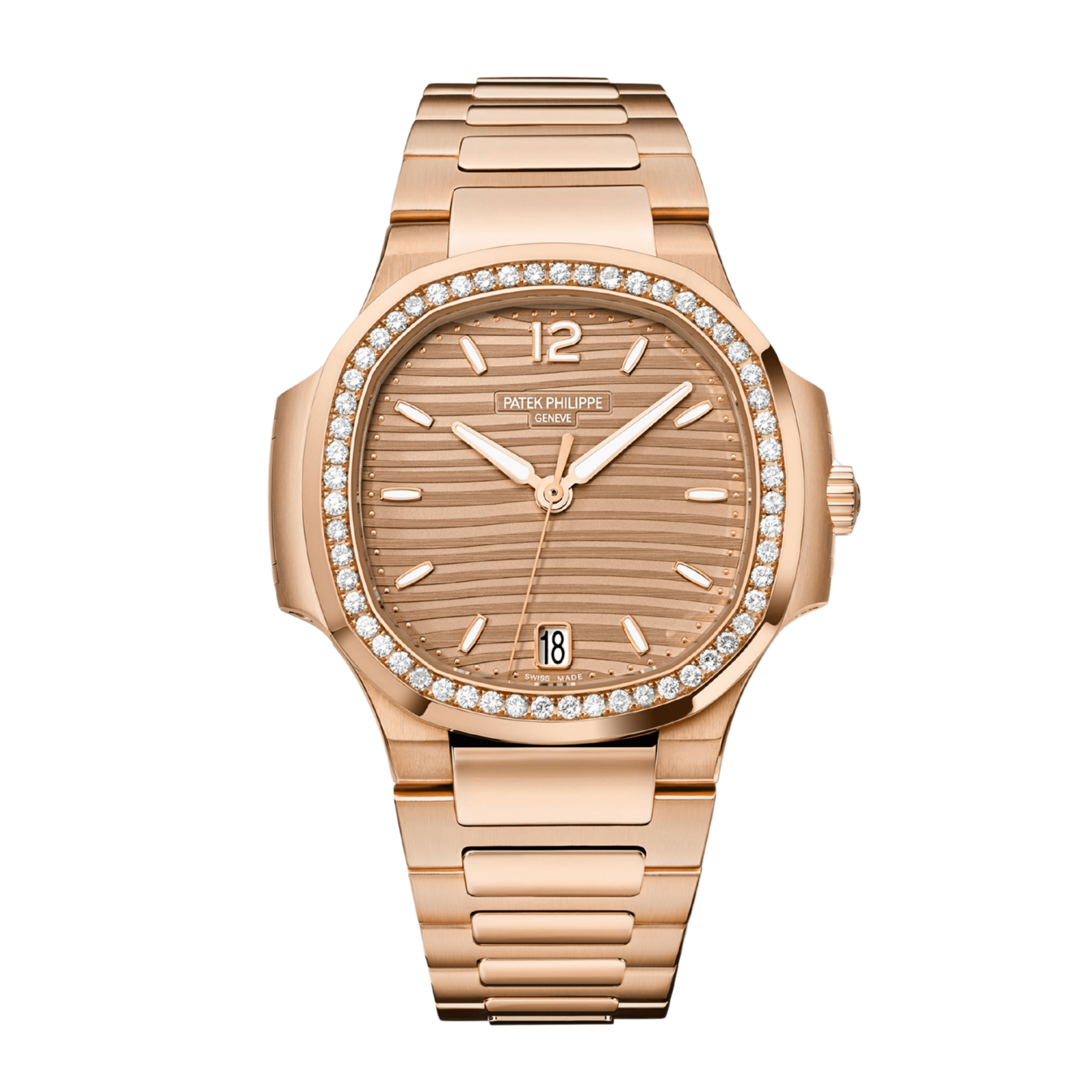Nautilus Rose Gold Diamond Champagne Dial 35mm Product Image