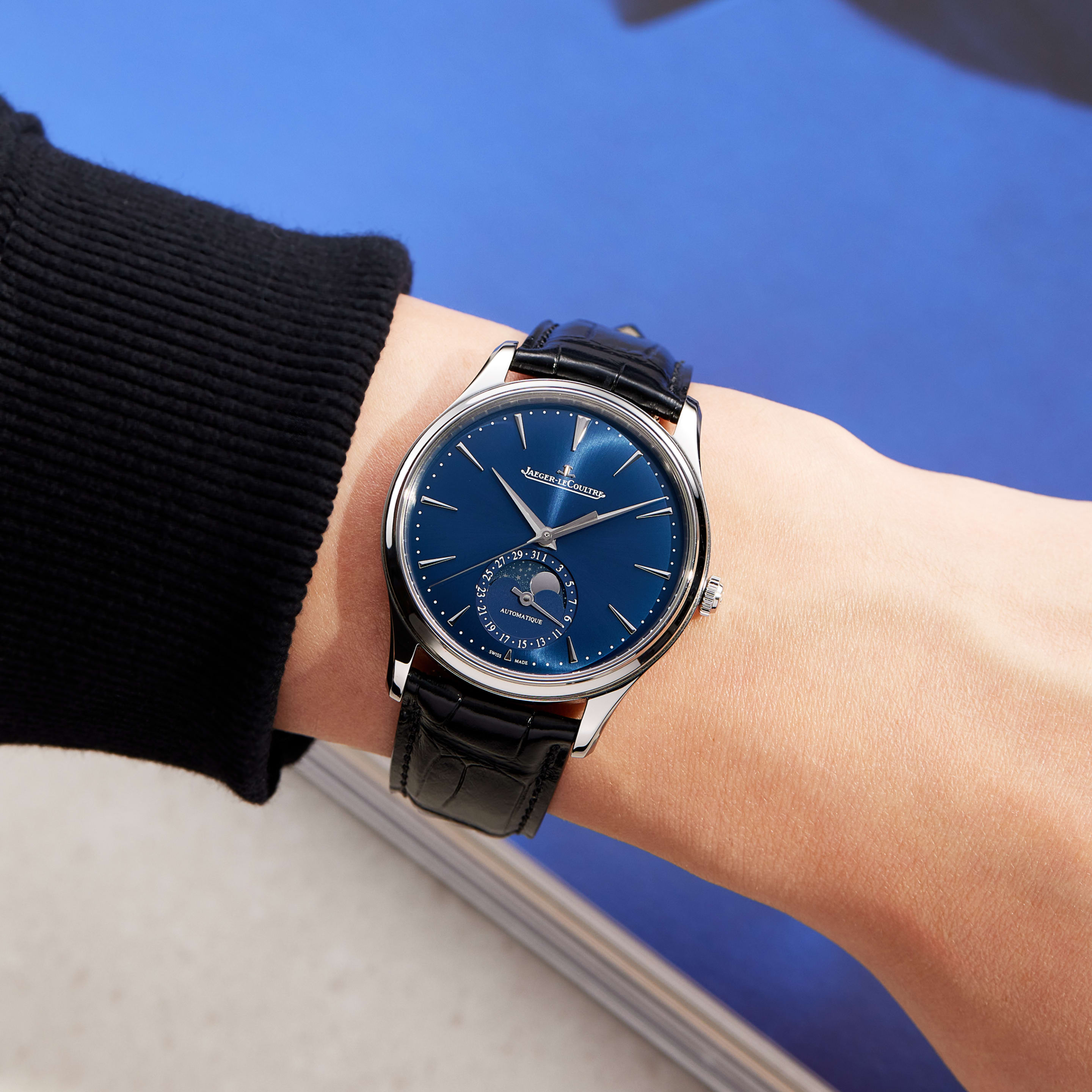 Master Ultra Thin Master Ultra Thin Moonphase Steel Blue Dial 39mm Product Image