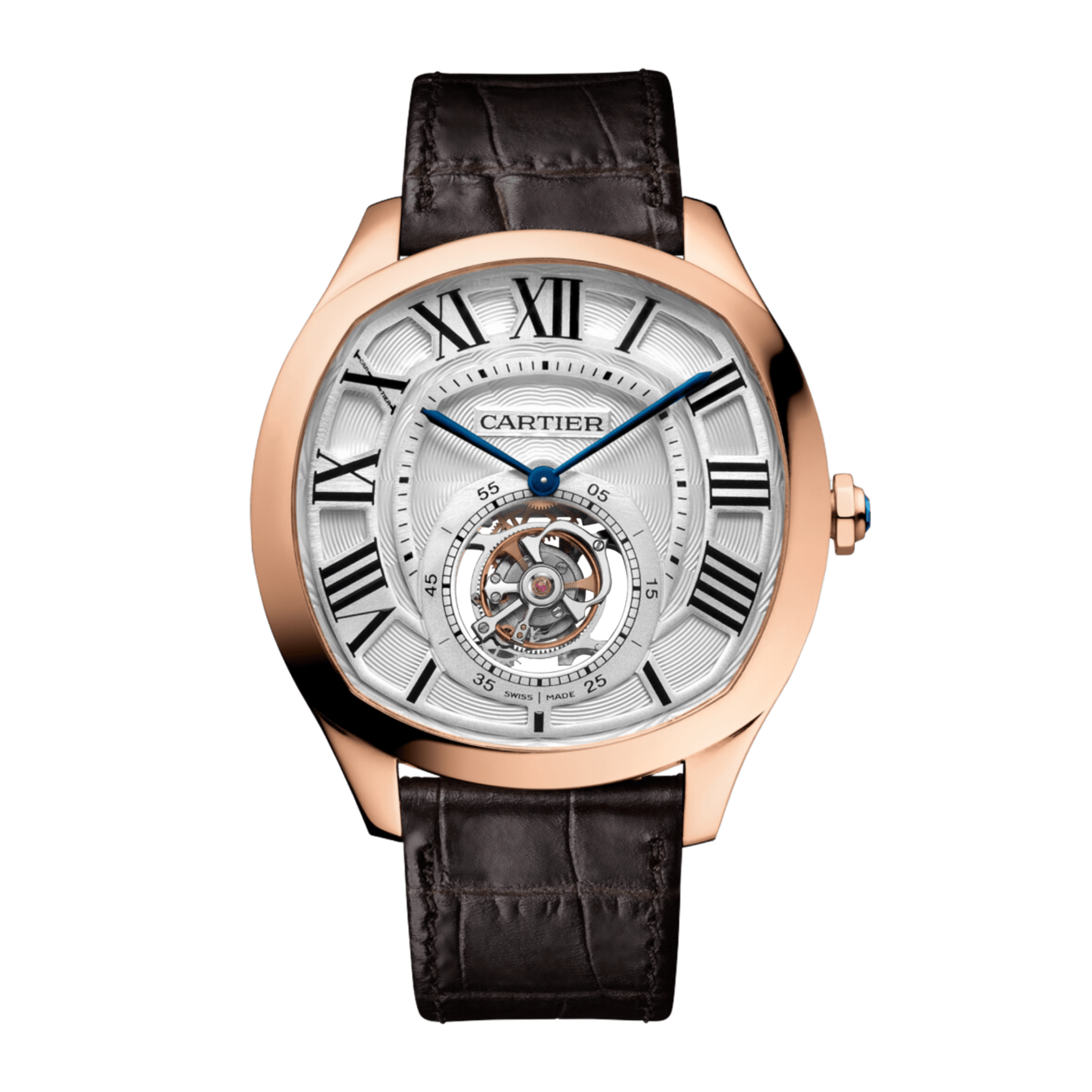 Drive de Cartier Flying Tourbillon Rose Gold Silver Dial 41mm Product Image