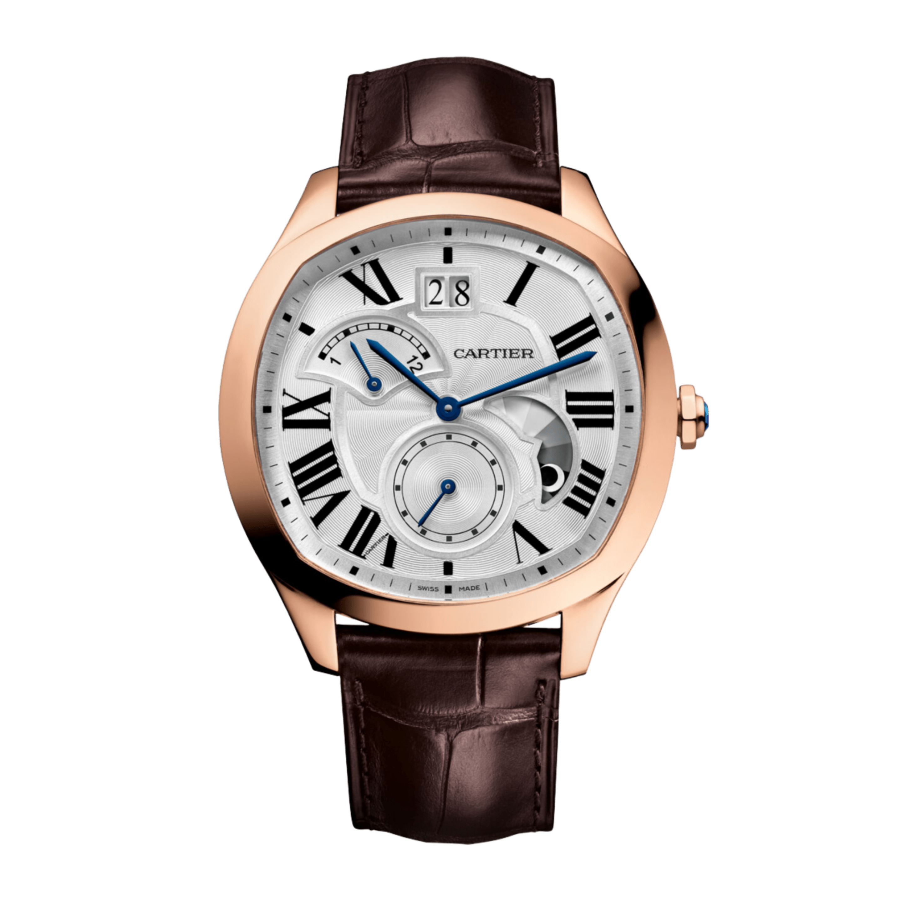 Drive de Cartier Second Time Zone Rose Gold Silver Dial 41mm Product Image