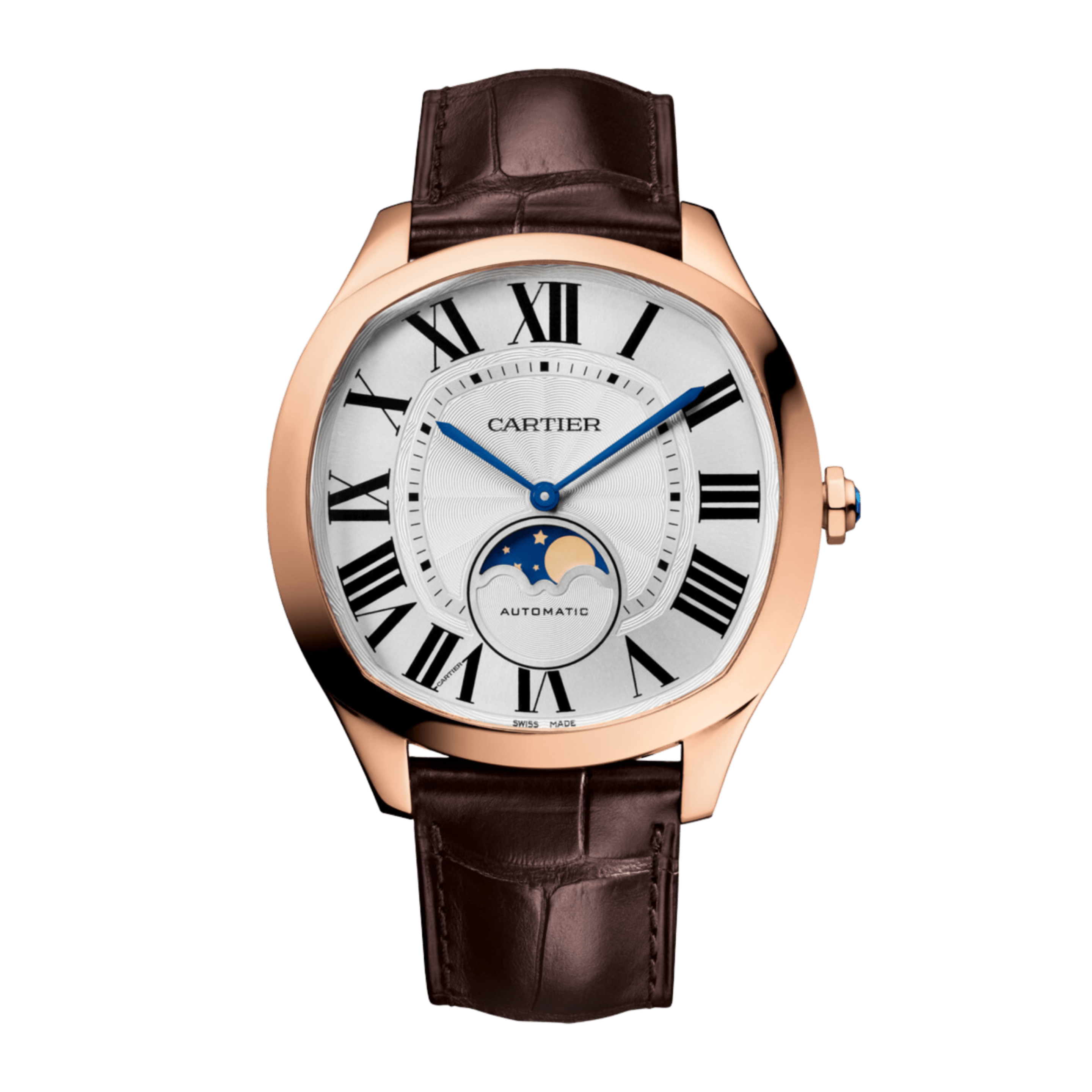 Drive de Cartier Moonphase Rose Gold Silver Dial 40mm Product Image
