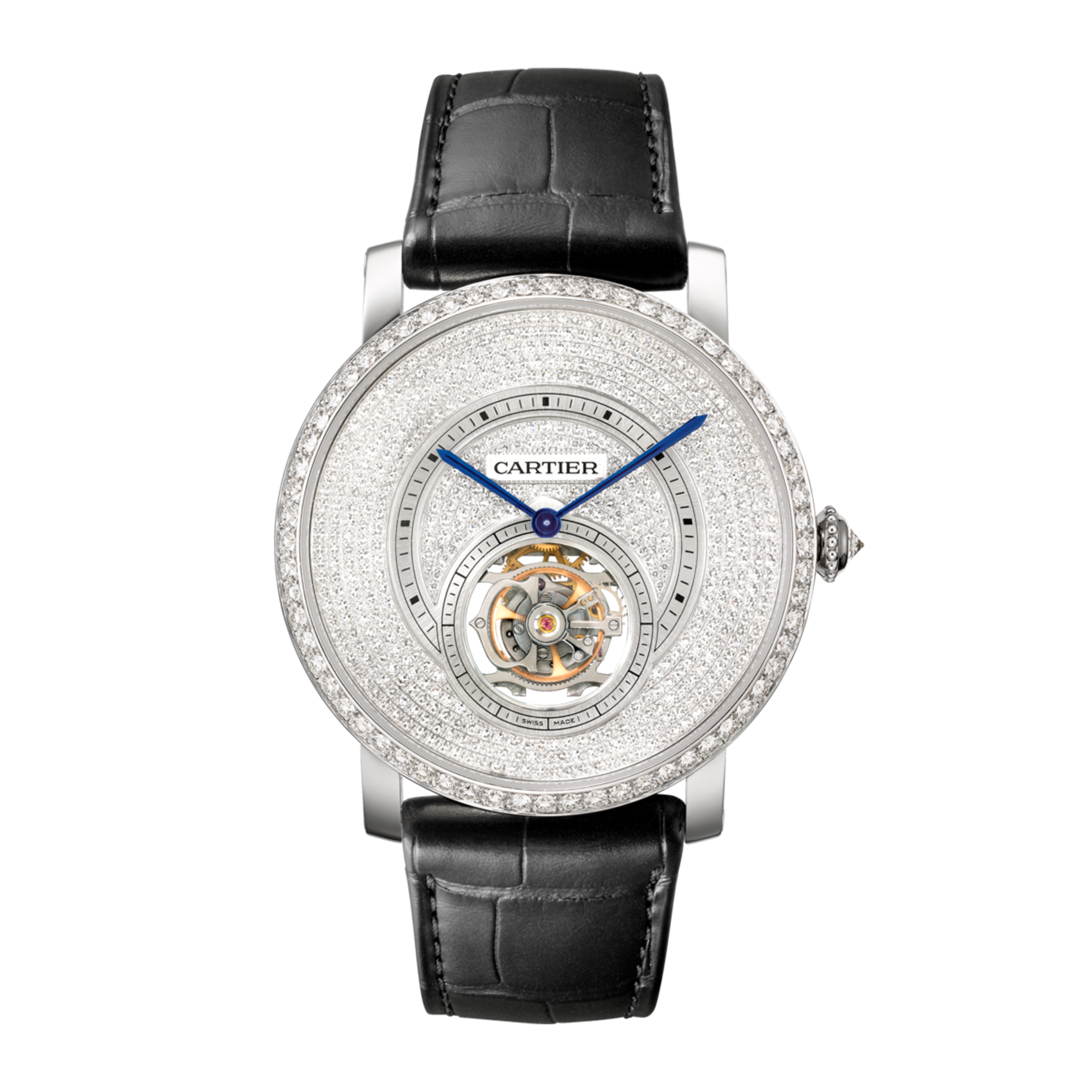 Rotonde de Cartier Flying Tourbillon White Gold Pave Dial 40mm Product Image