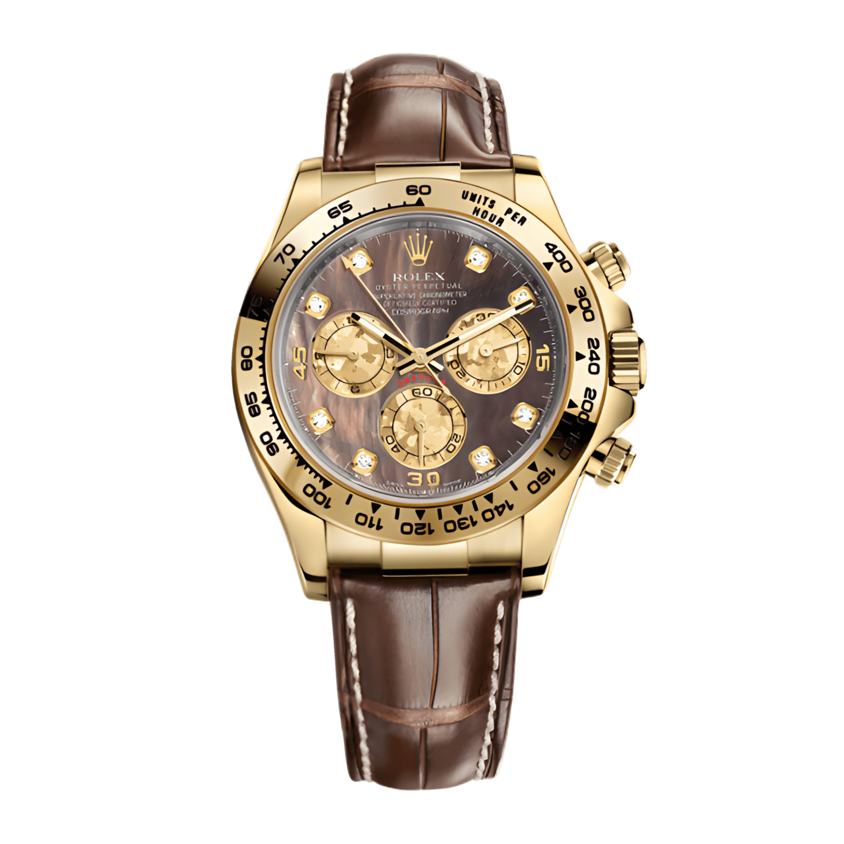 Rolex Daytona Yellow Gold Black Mother of Pearl Dial 40mm 116518