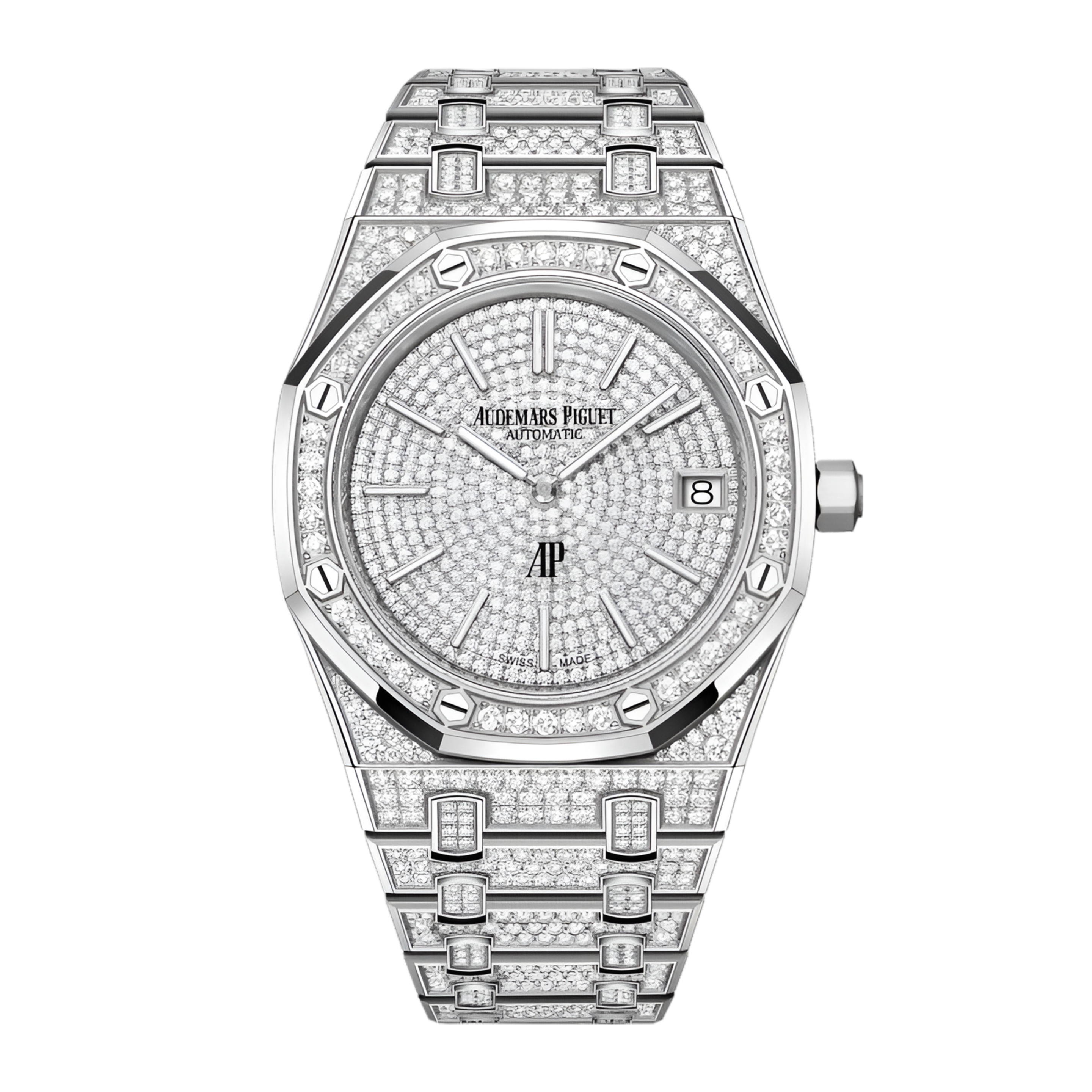Royal Oak "Jumbo" Extra-Thin White Gold Diamond Pave Dial 39mm Product Image