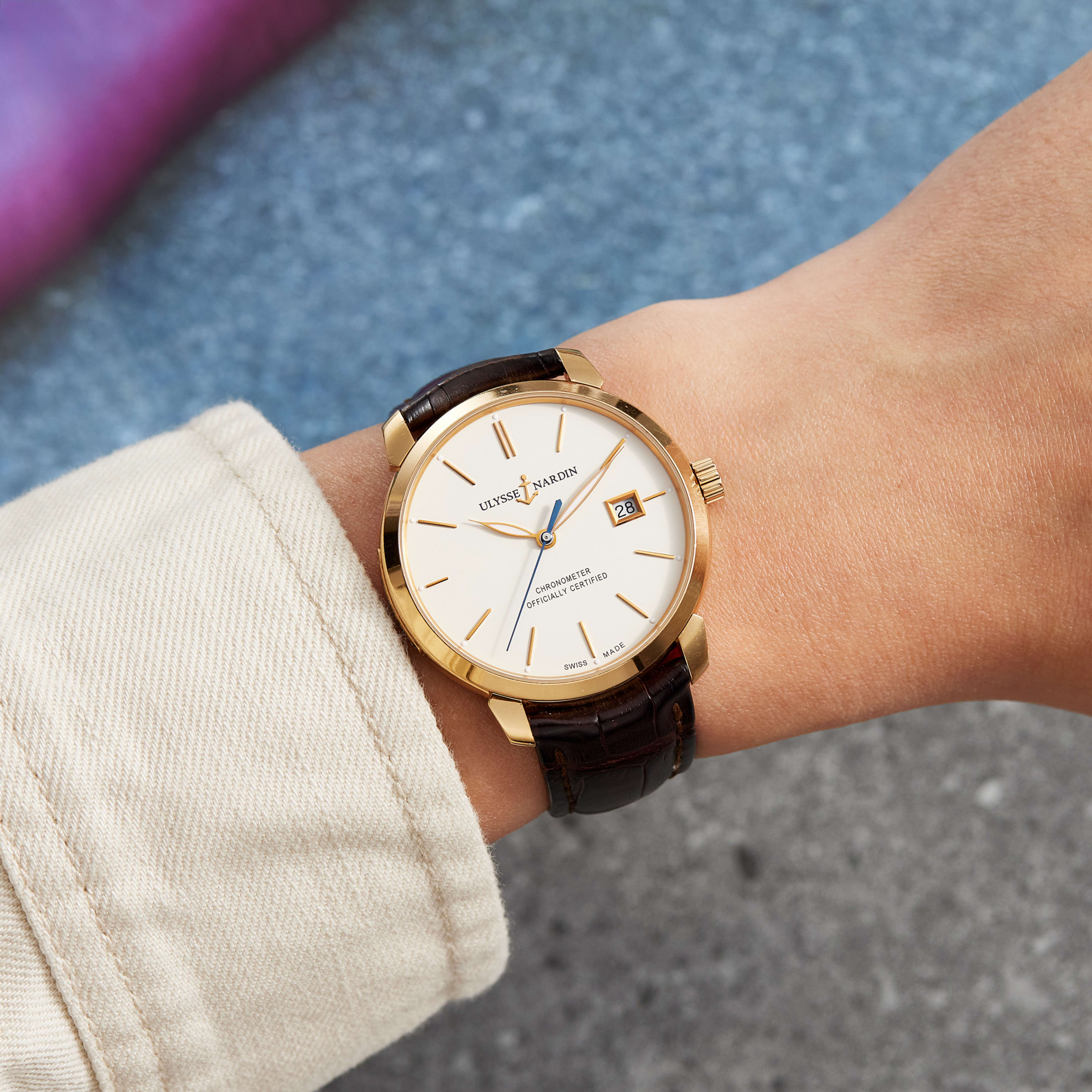 Classico Rose Gold White Dial 40mm Product Image