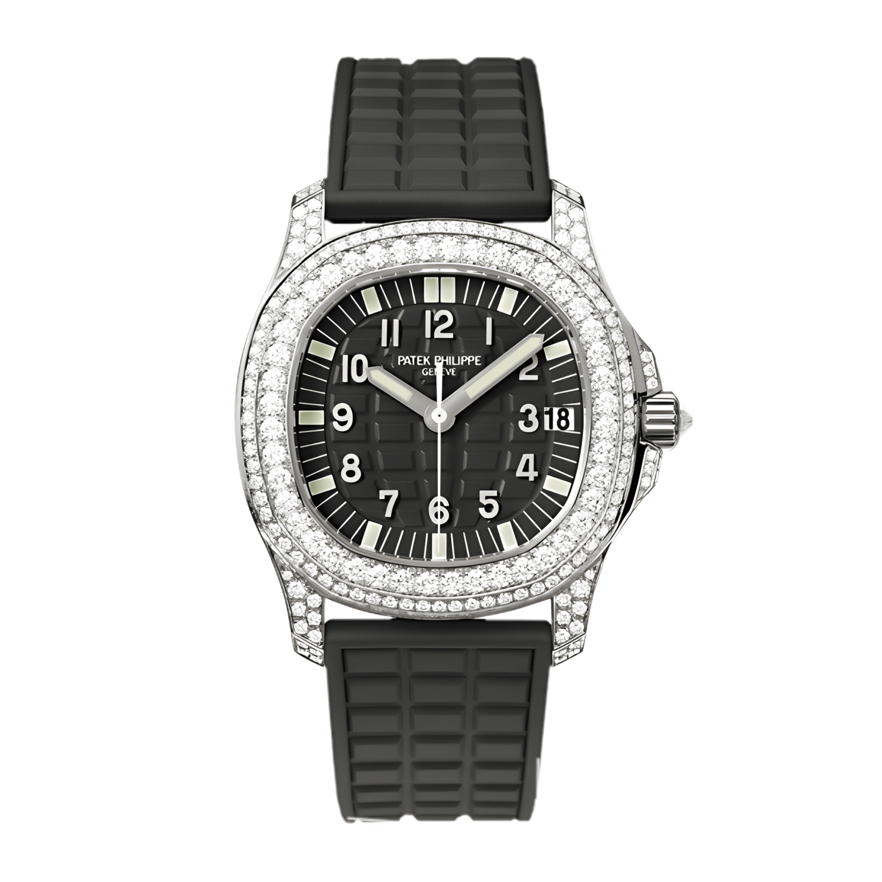 Aquanaut White Gold Diamond Black Dial 35mm Product Image