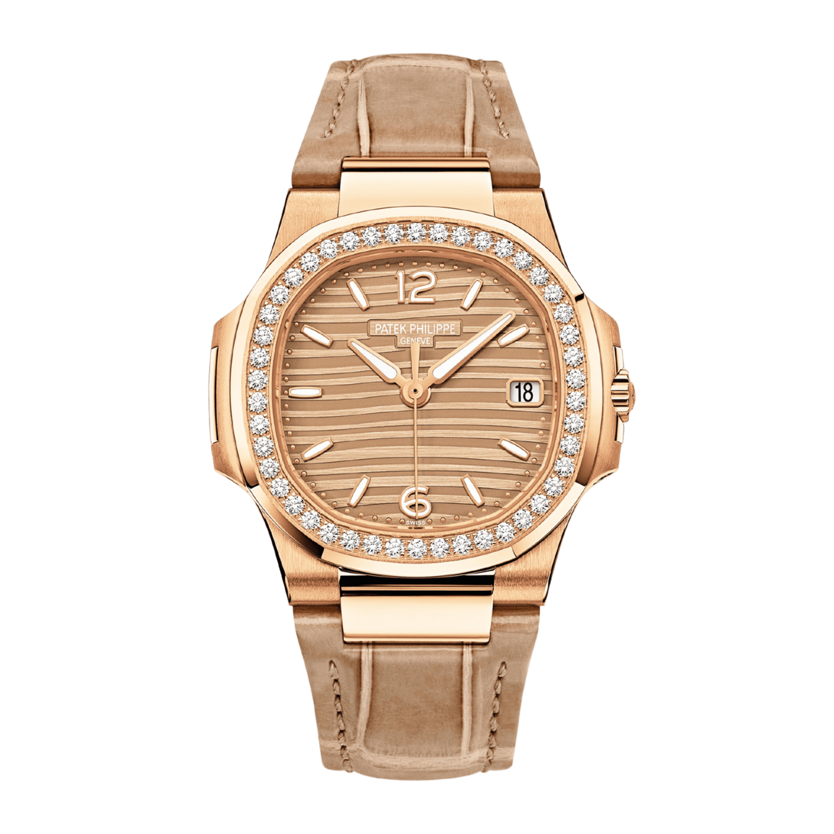 Nautilus Rose Gold Diamond Rose Dial 32mm Product Image