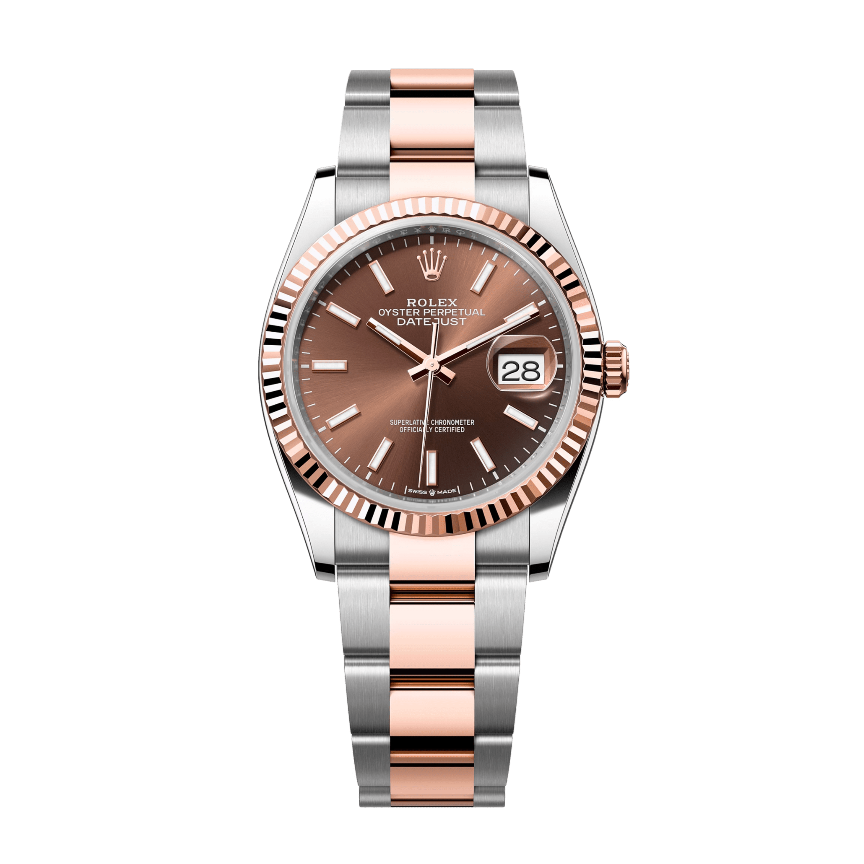 Datejust Rose Gold & Steel Chocolate Dial 36mm Product Image
