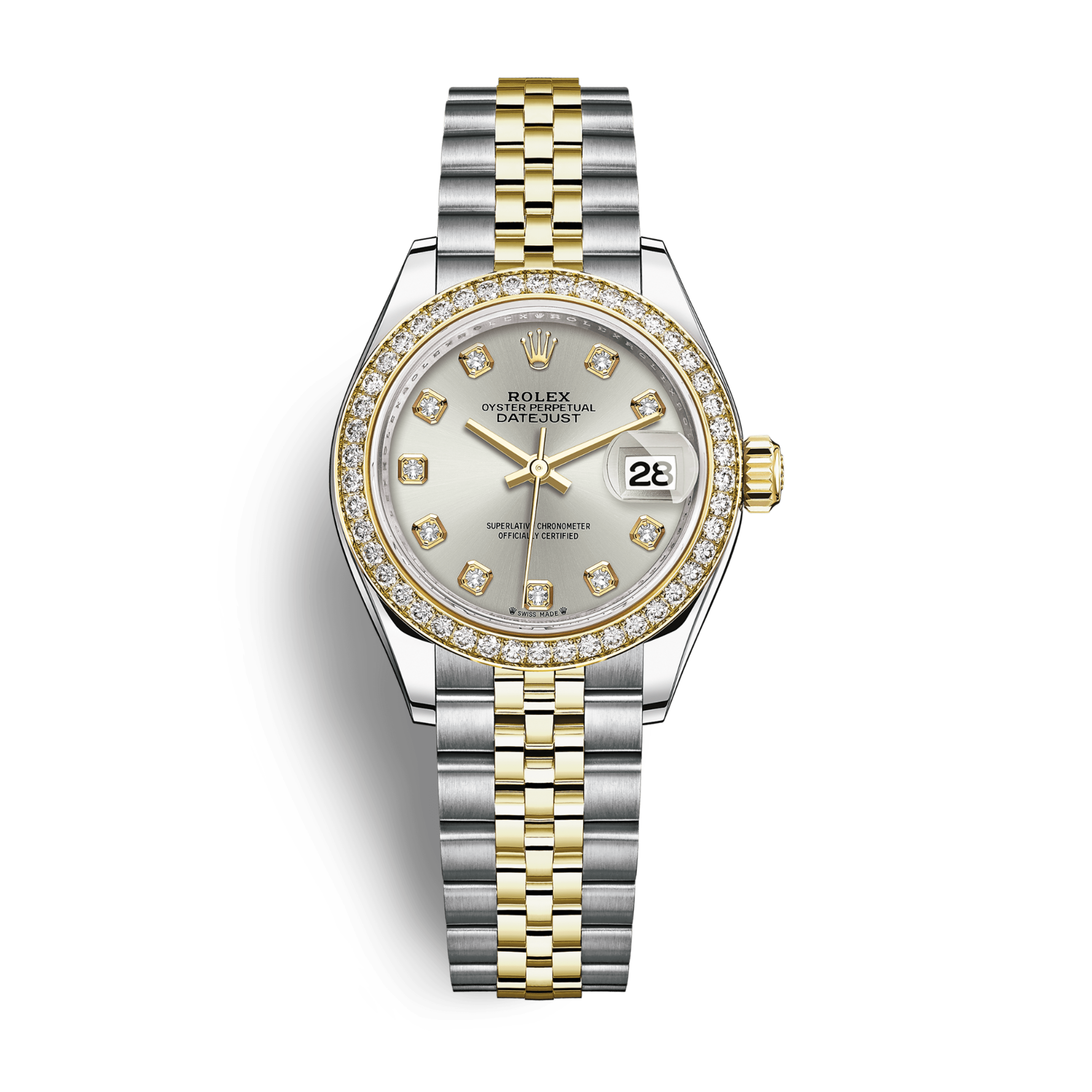 Lady-Datejust Yellow Gold & Steel Jubilee Silver Dial 28mm Product Image