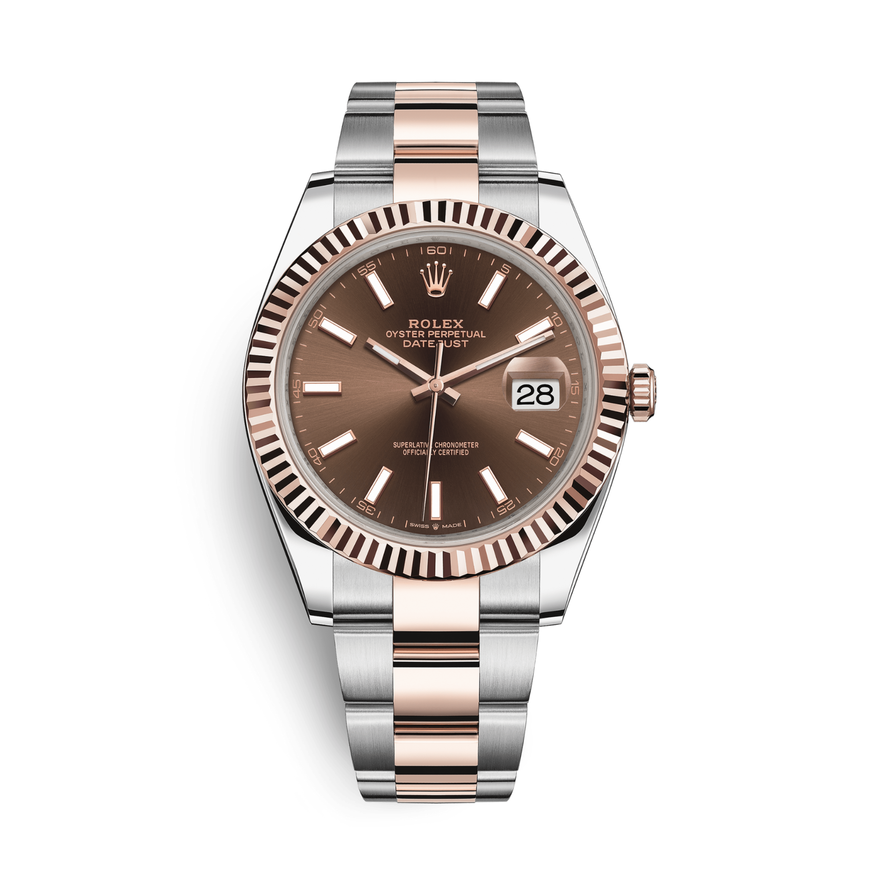 Datejust Rose Gold & Steel Chocolate Dial 41mm Product Image