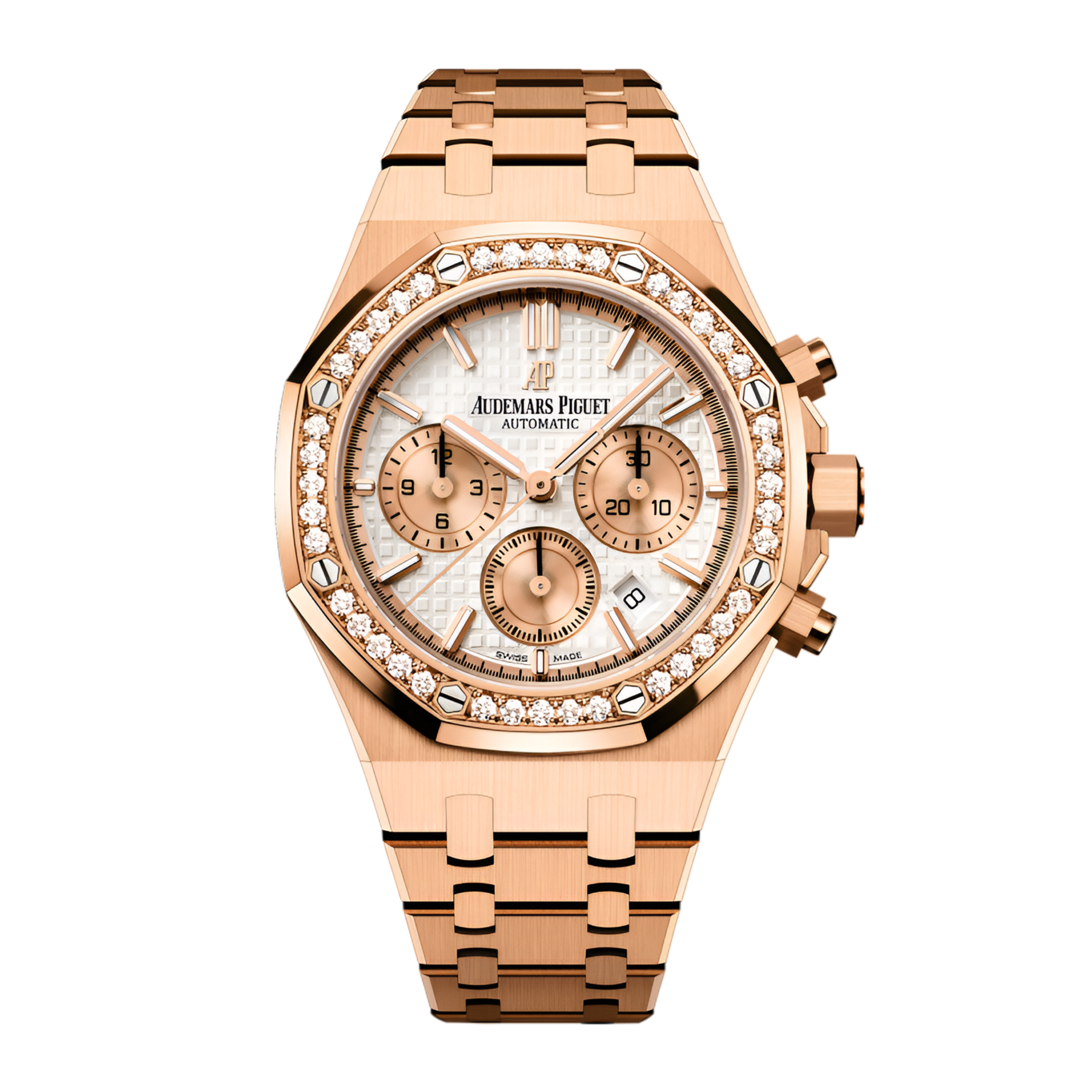 Royal Oak Chronograph Rose Gold Diamond Silver Dial 38mm Product Image