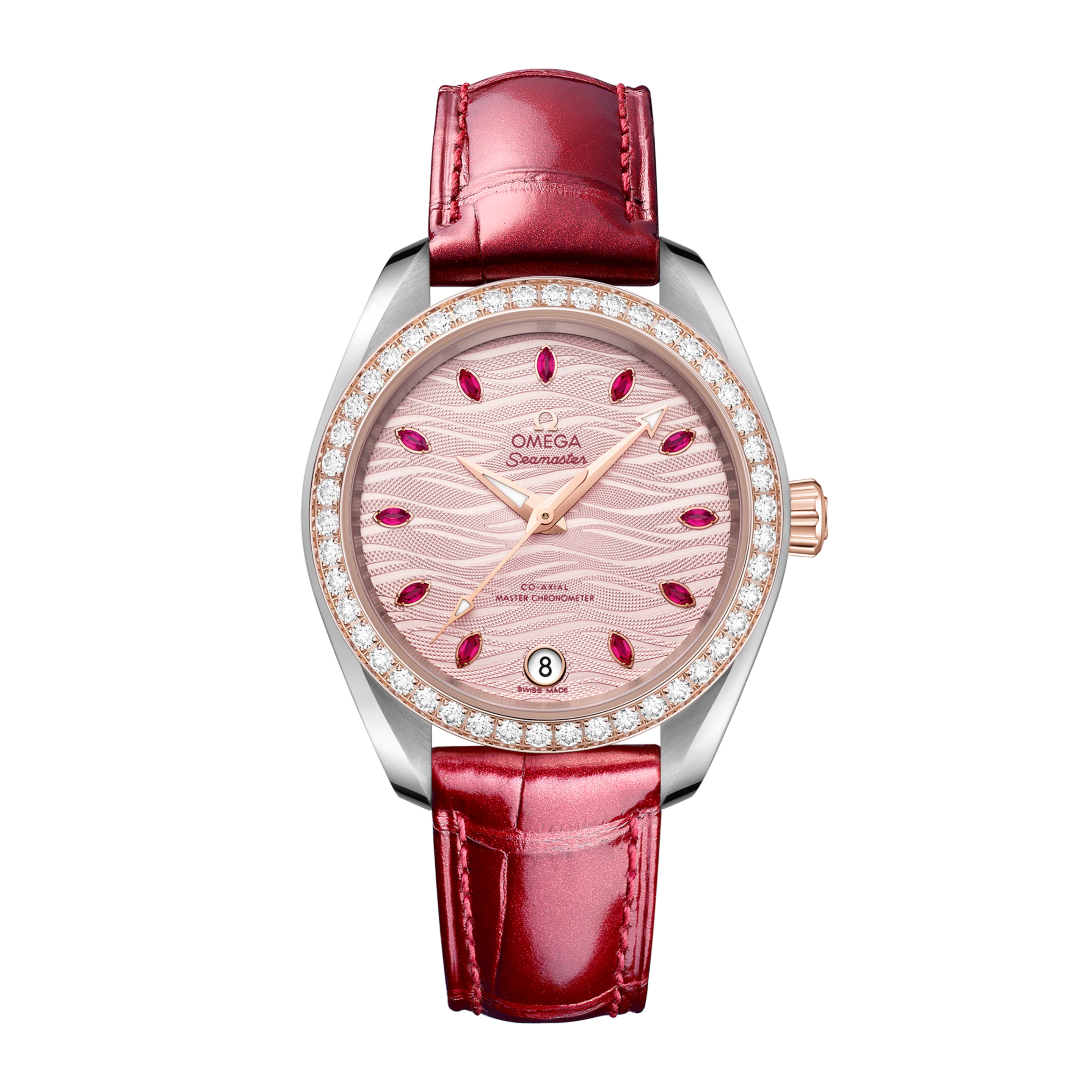 Aqua Terra Rose Gold & Steel Diamond Pink Dial 34mm Product Image
