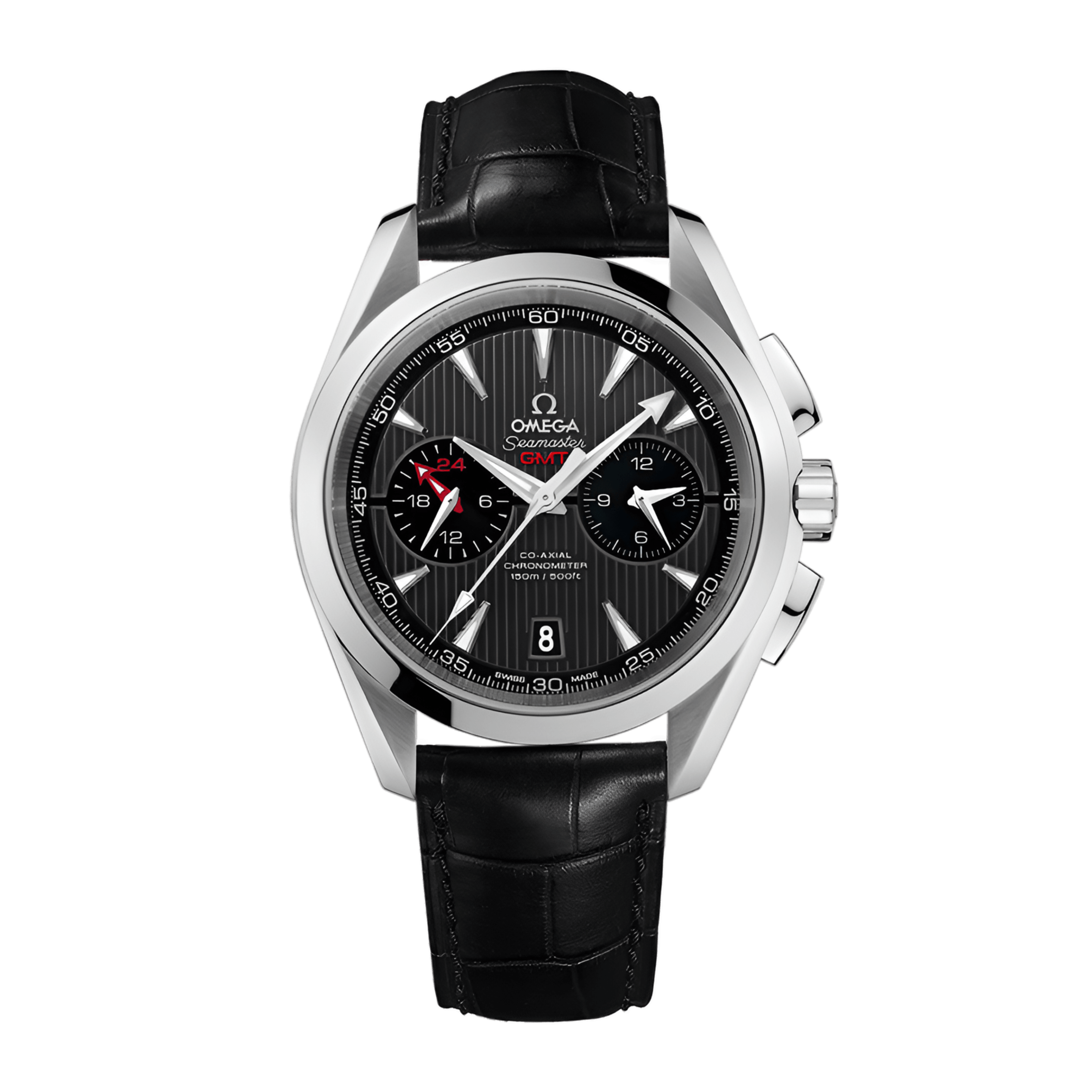 Aqua Terra GMT Chronograph Steel Black Dial 43mm Product Image