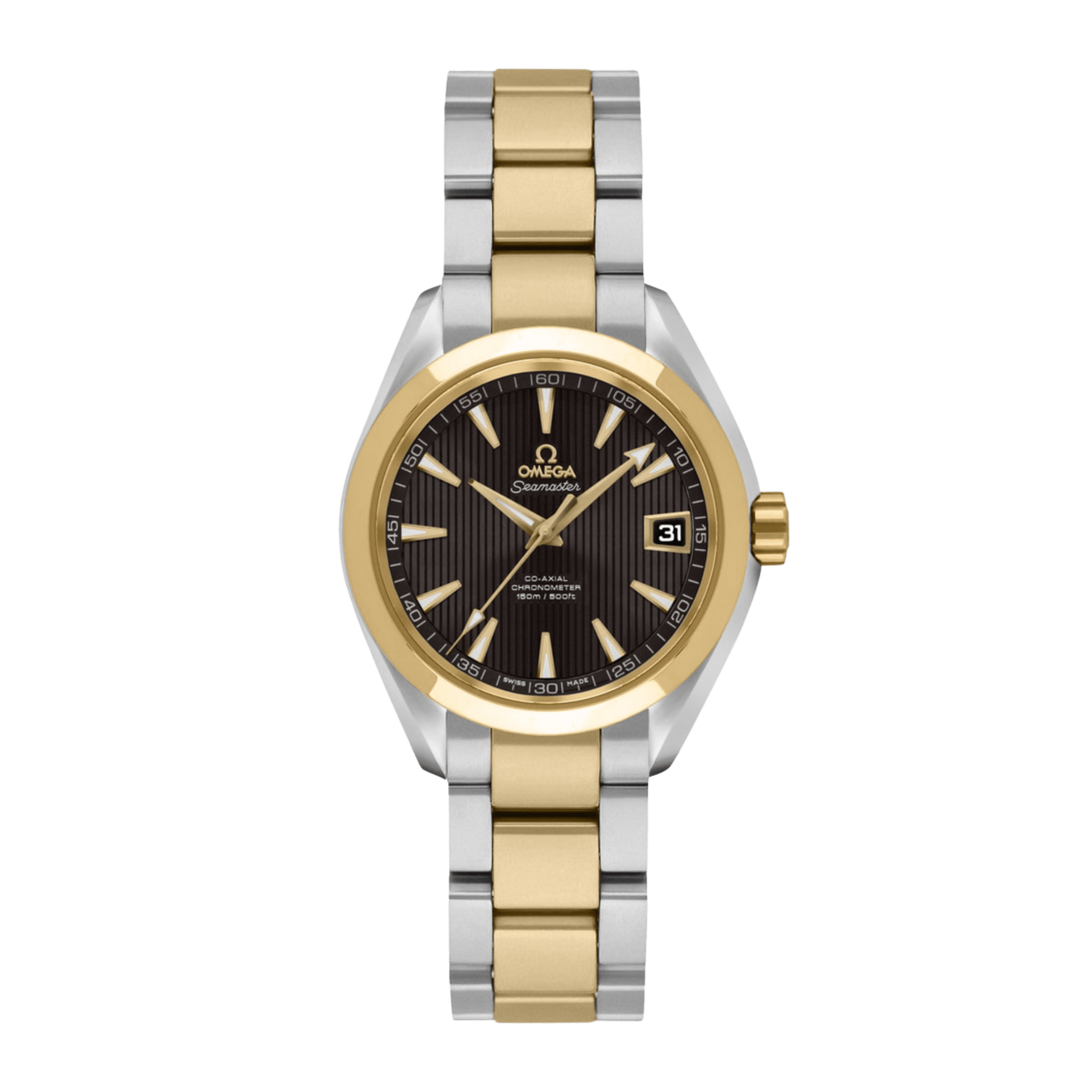 Aqua Terra Yellow Gold & Steel Grey Dial 30mm Product Image