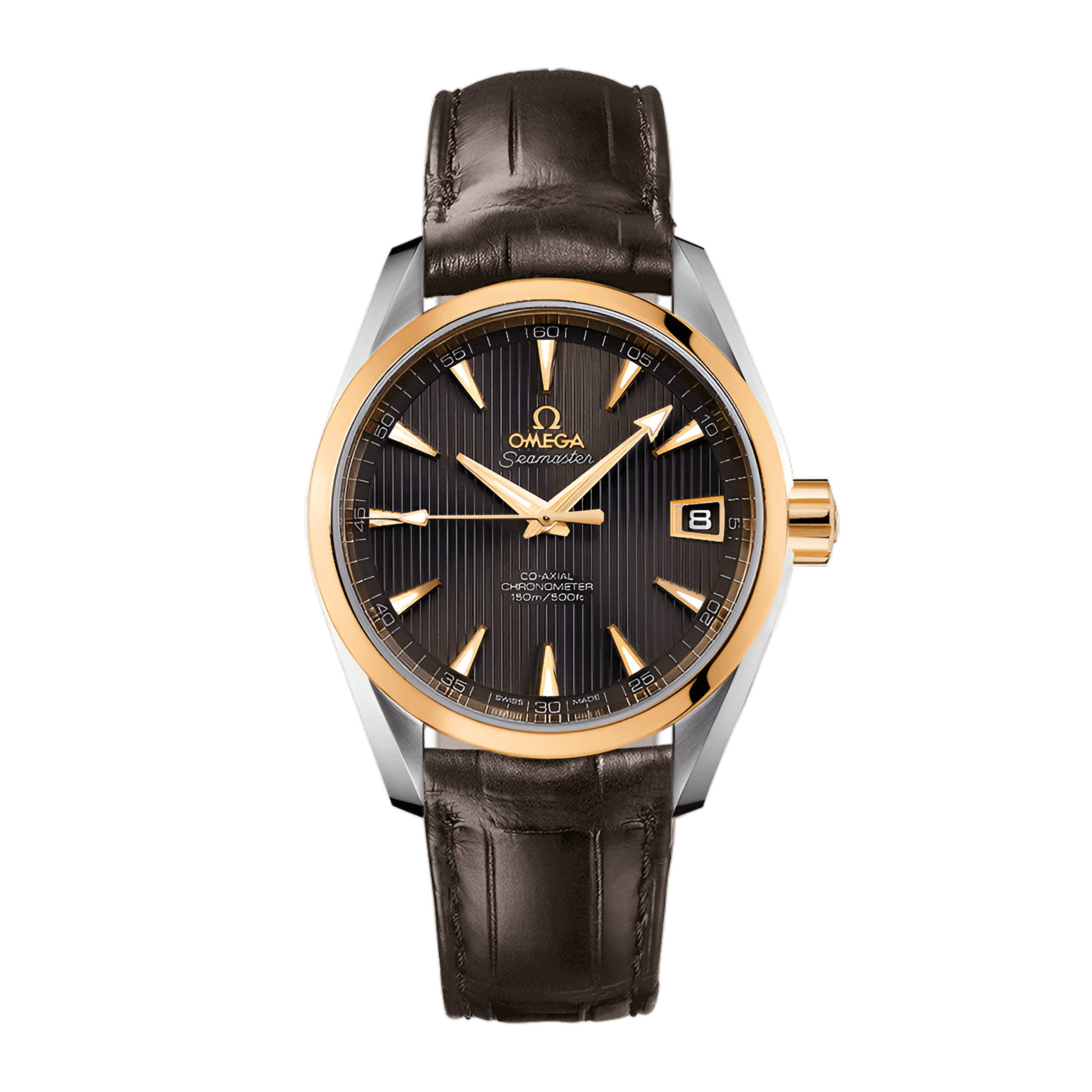 Aqua Terra Yellow Gold & Steel Grey Dial 38mm Product Image