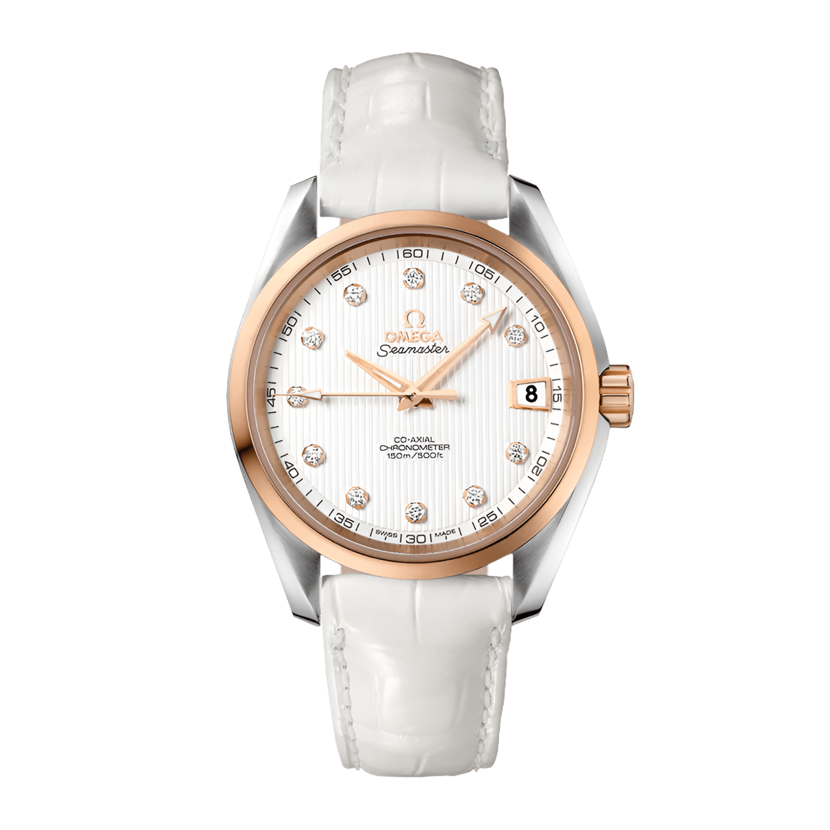 Aqua Terra Rose Gold & Steel Silver Dial 38mm Product Image
