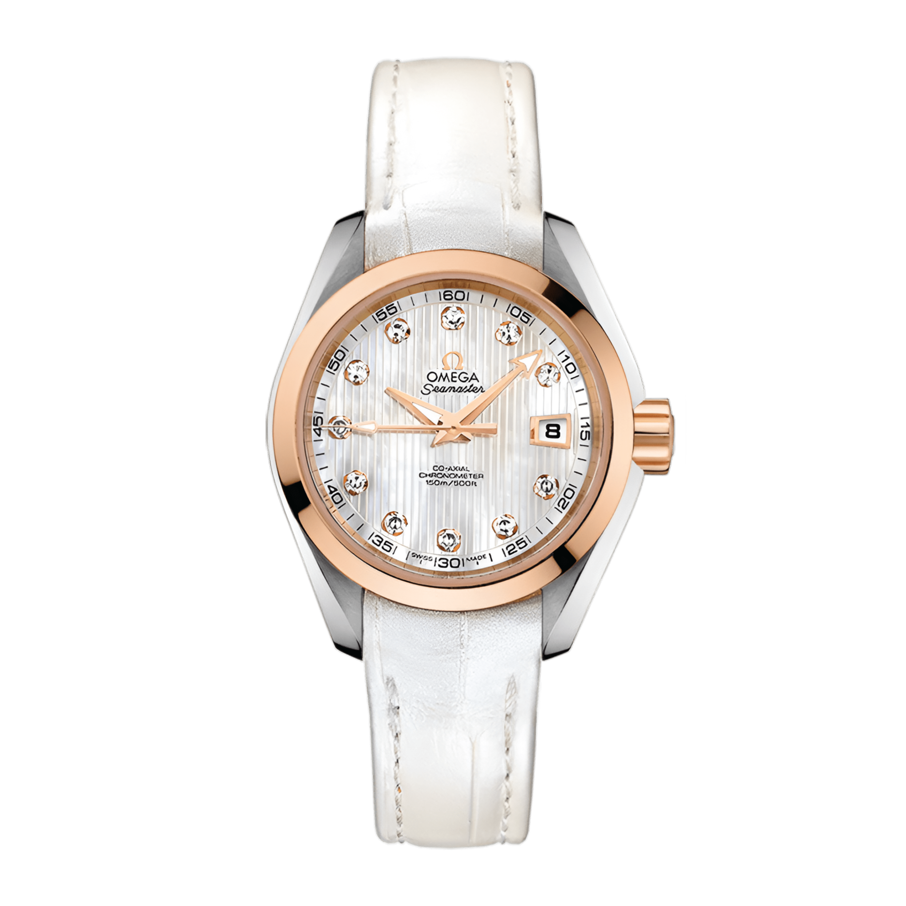 Aqua Terra Rose Gold & Steel White Dial 30mm Product Image