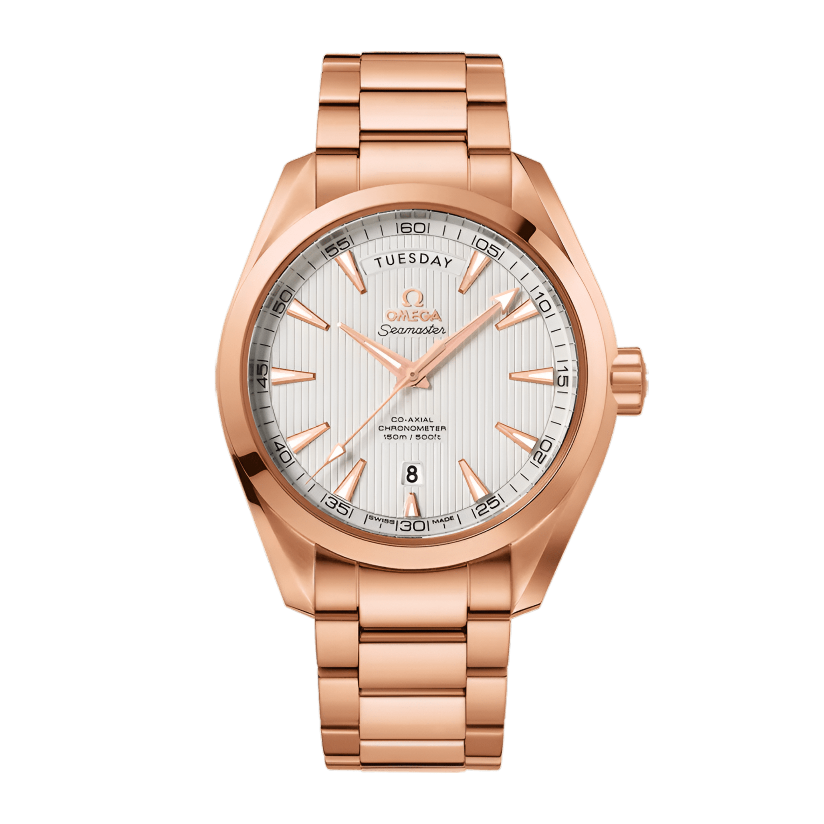 Aqua Terra Rose Gold Silver Dial 41mm Product Image