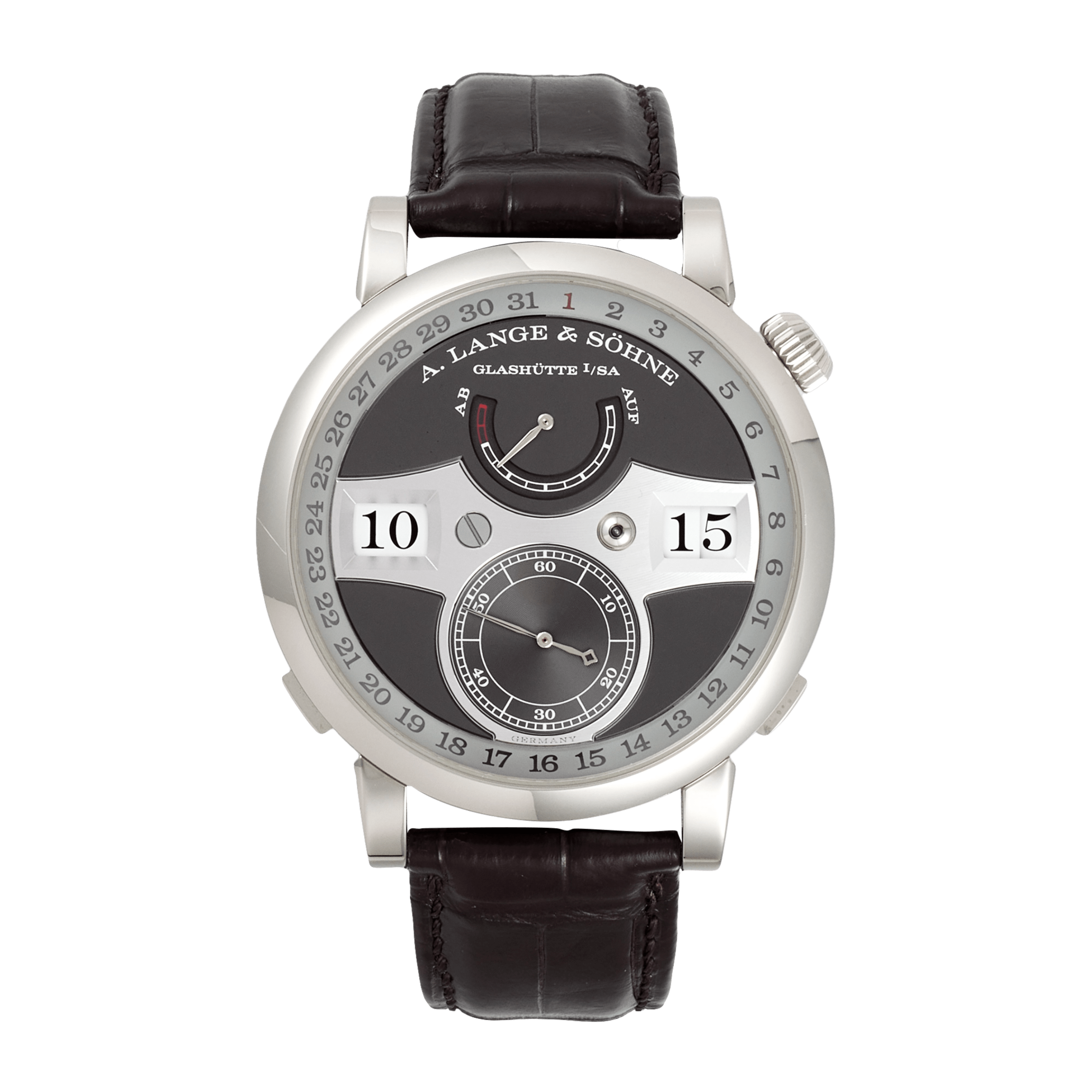 Zeitwerk Date White Gold Grey Dial 44mm Product Image