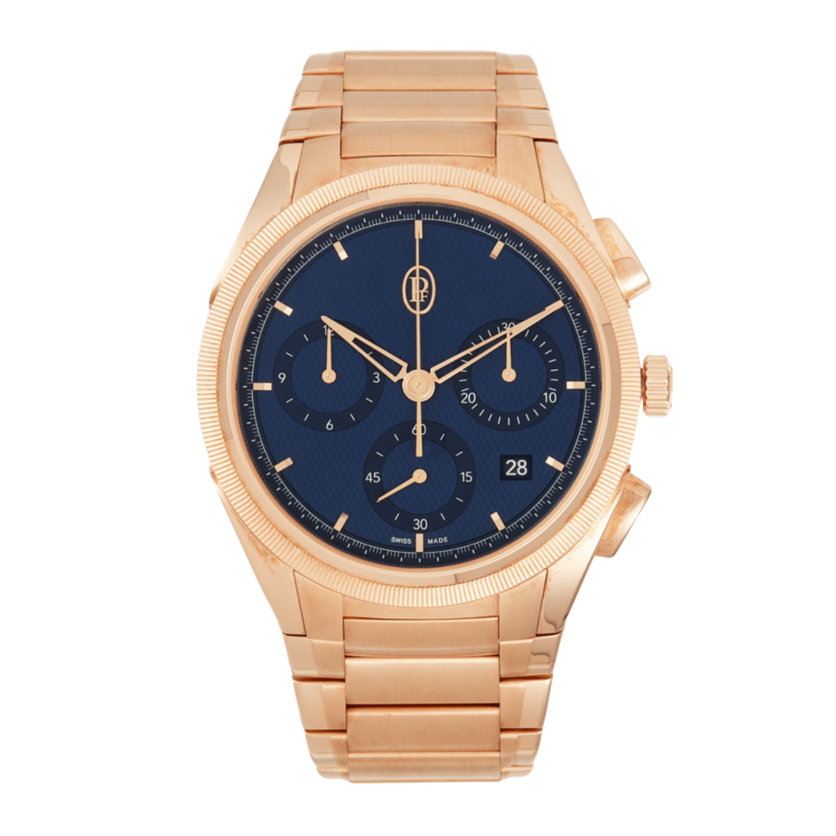 Parmigiani Fleurier Tonda PF Chronograph Rose Gold Blue Dial 42mm
